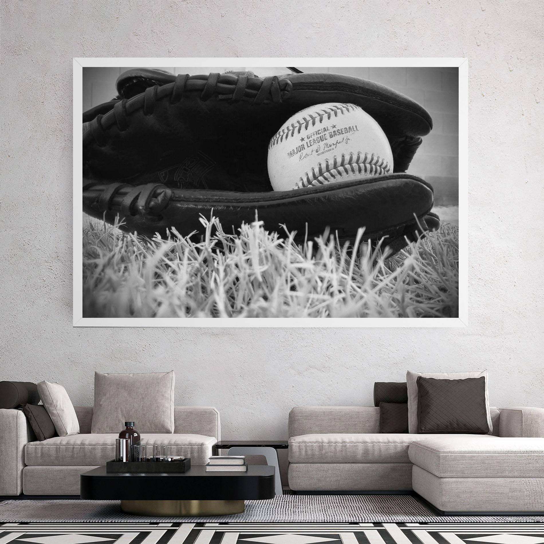 Leinwandbild Black Baseball Glove mockup 2