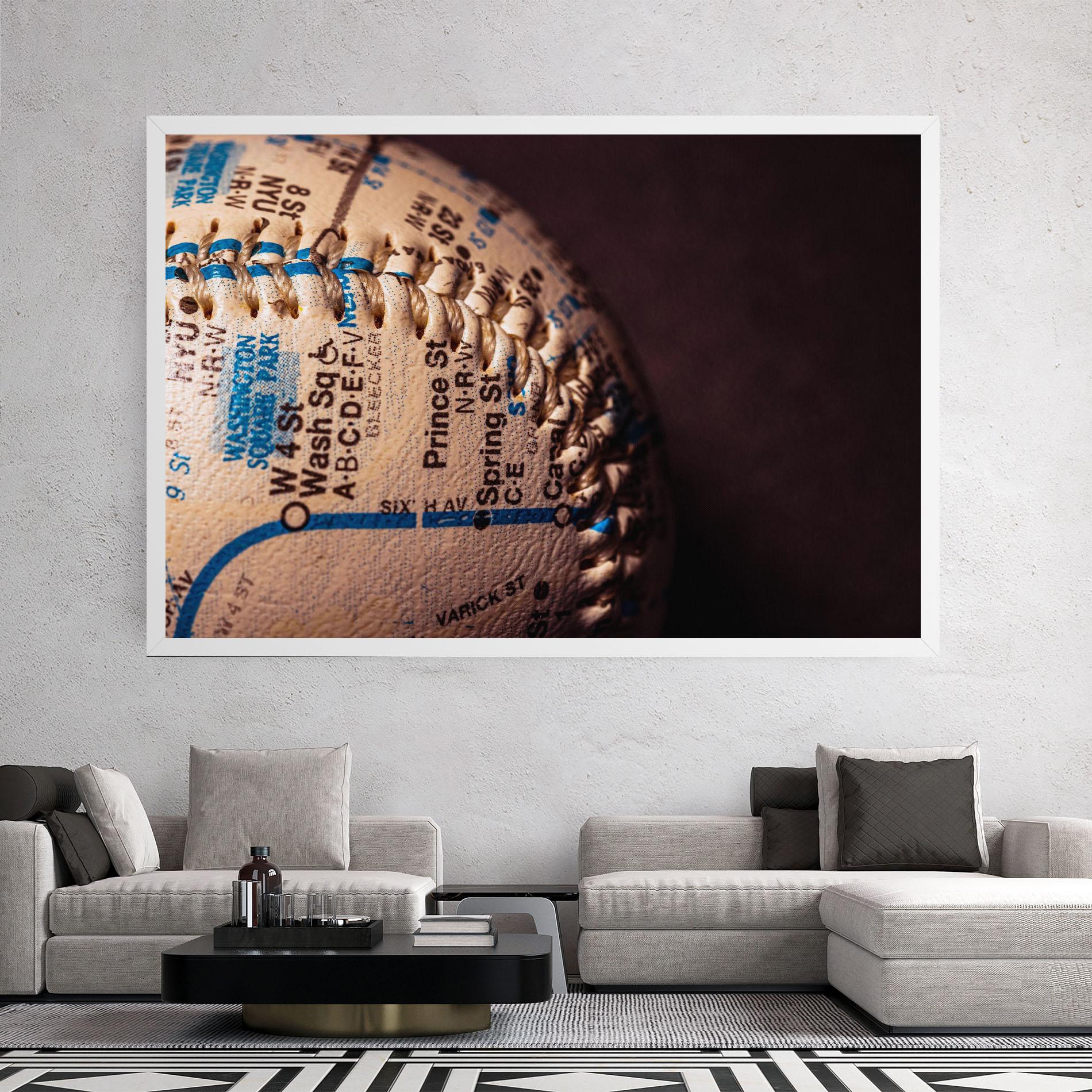 Leinwandbild Blue Text Baseball Ball mockup 2