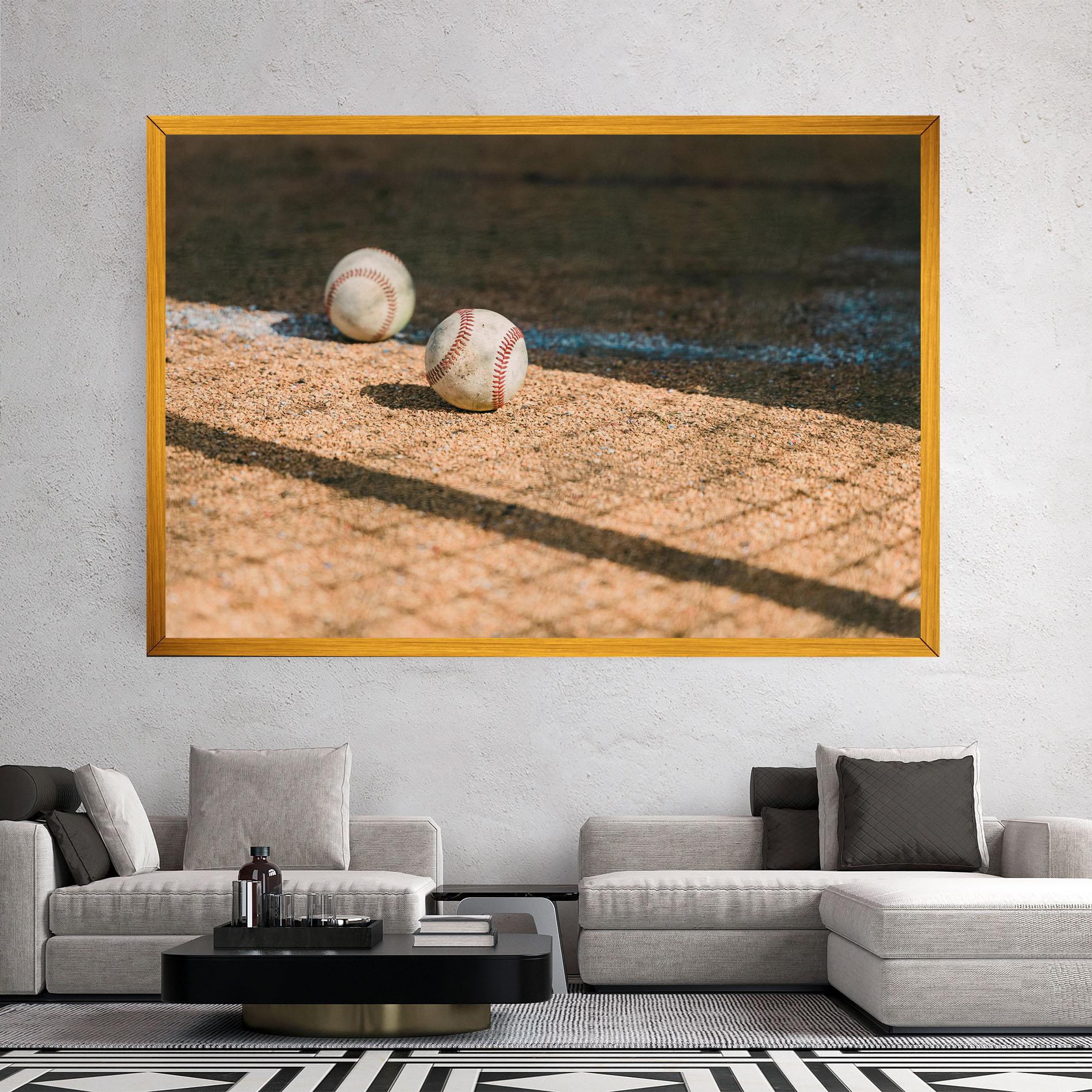 Leinwandbild Baseball Balls mockup 2