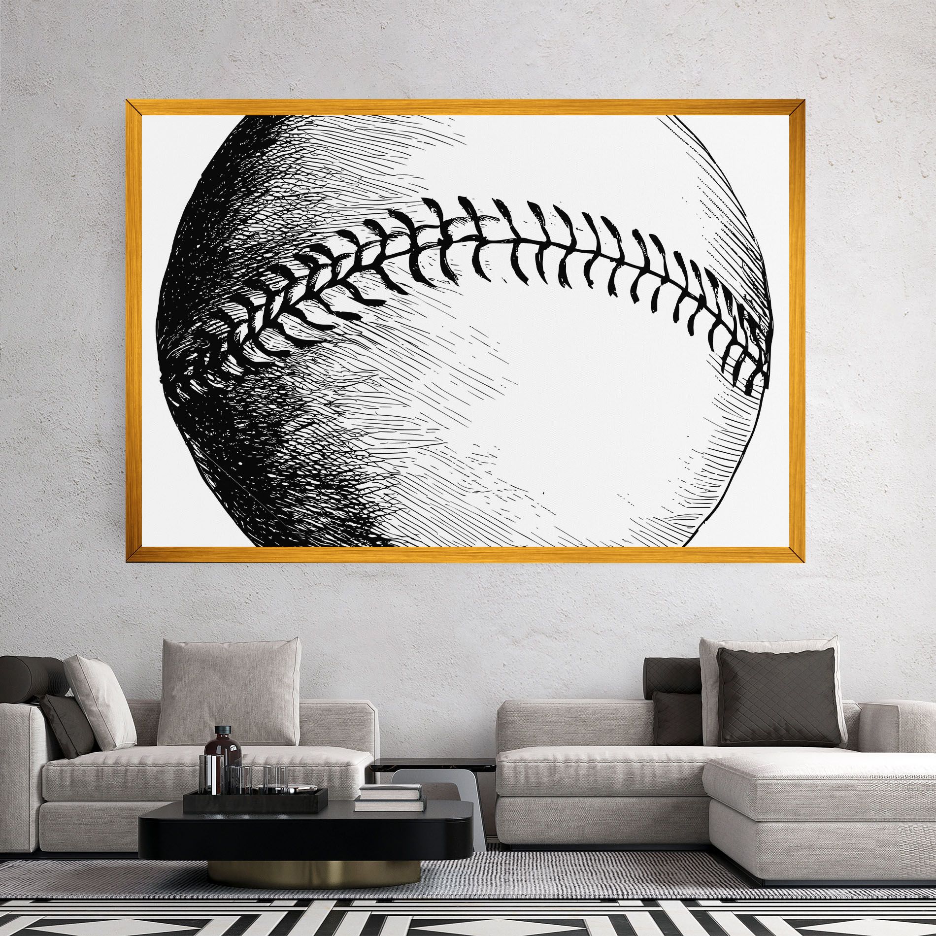 Baseball Black Line mockup 2