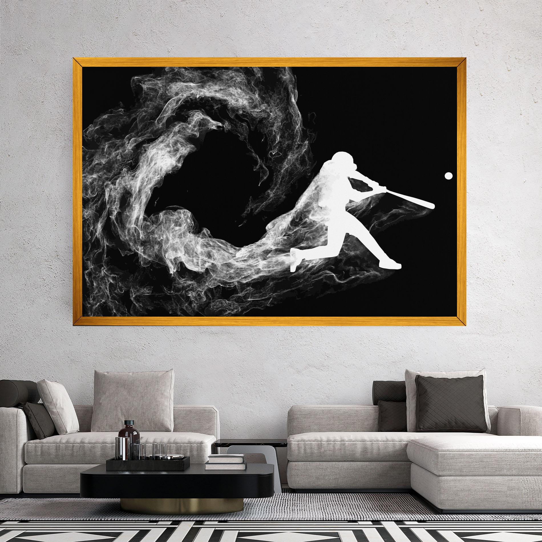 Leinwandbild Baseball Smoke mockup 2