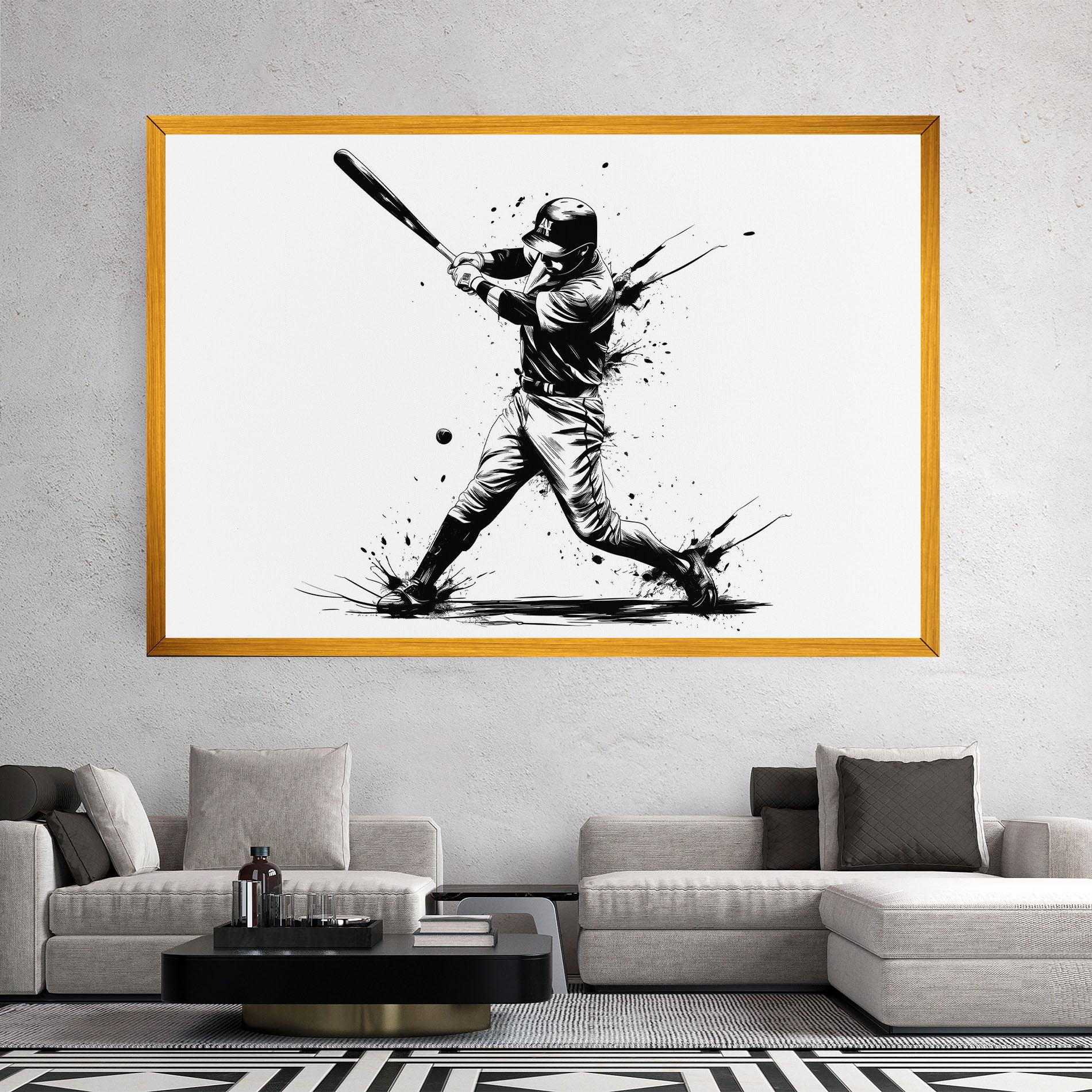 Leinwandbild Baseball Splash mockup 2