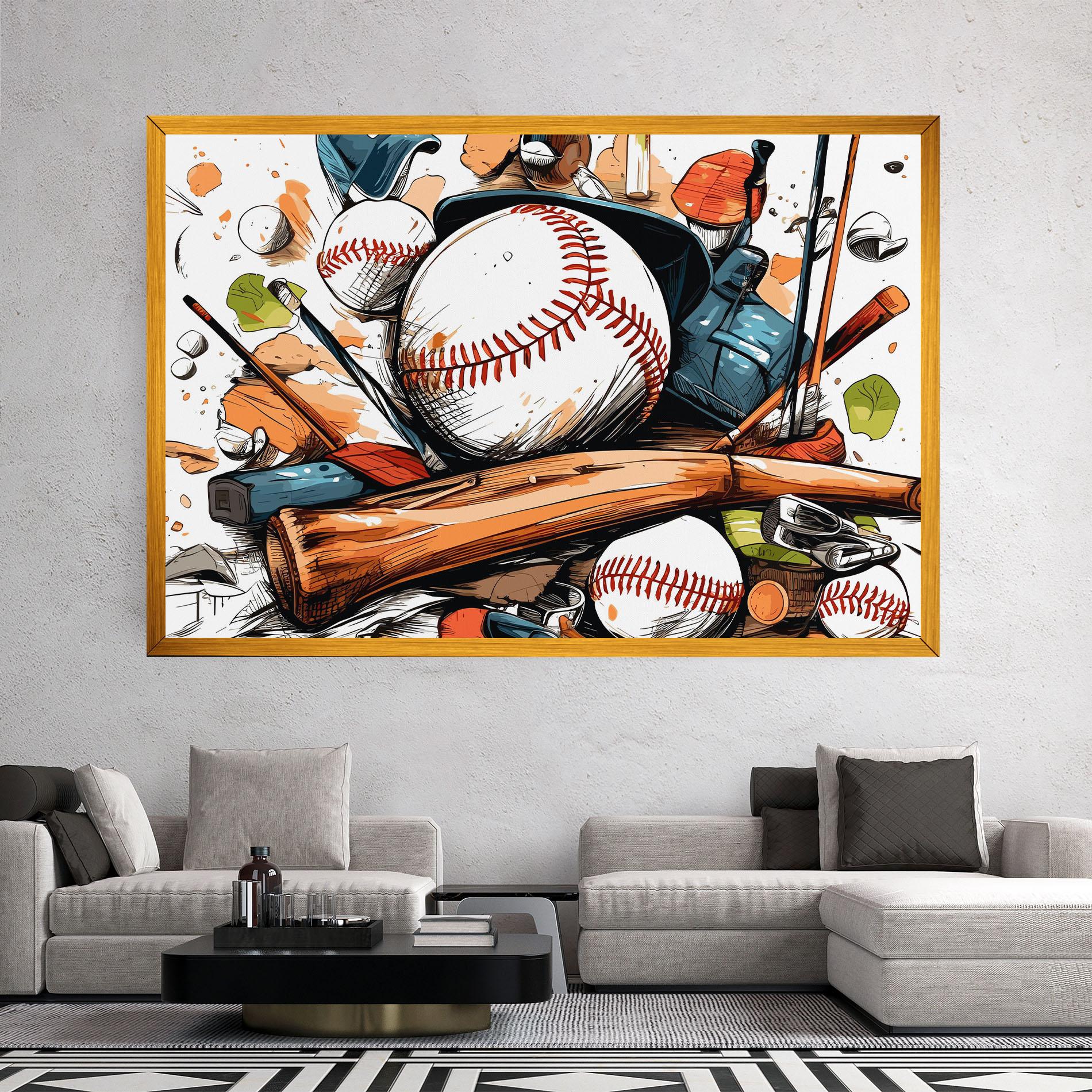 Leinwandbild Baseball Trash mockup 2