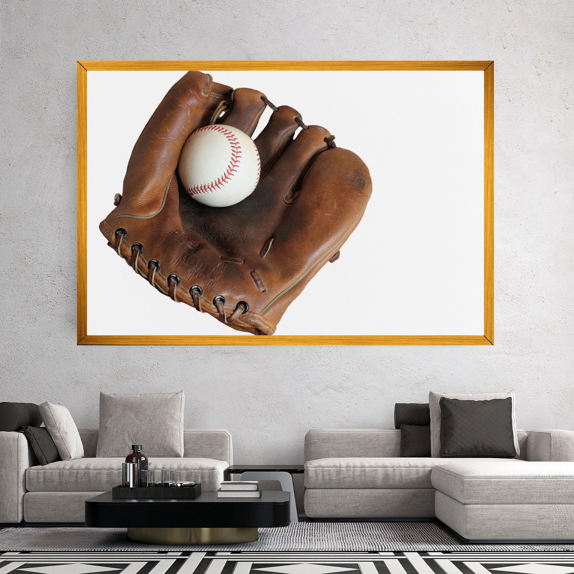 Leinwandbild Holding Baseball Ball mockup 2