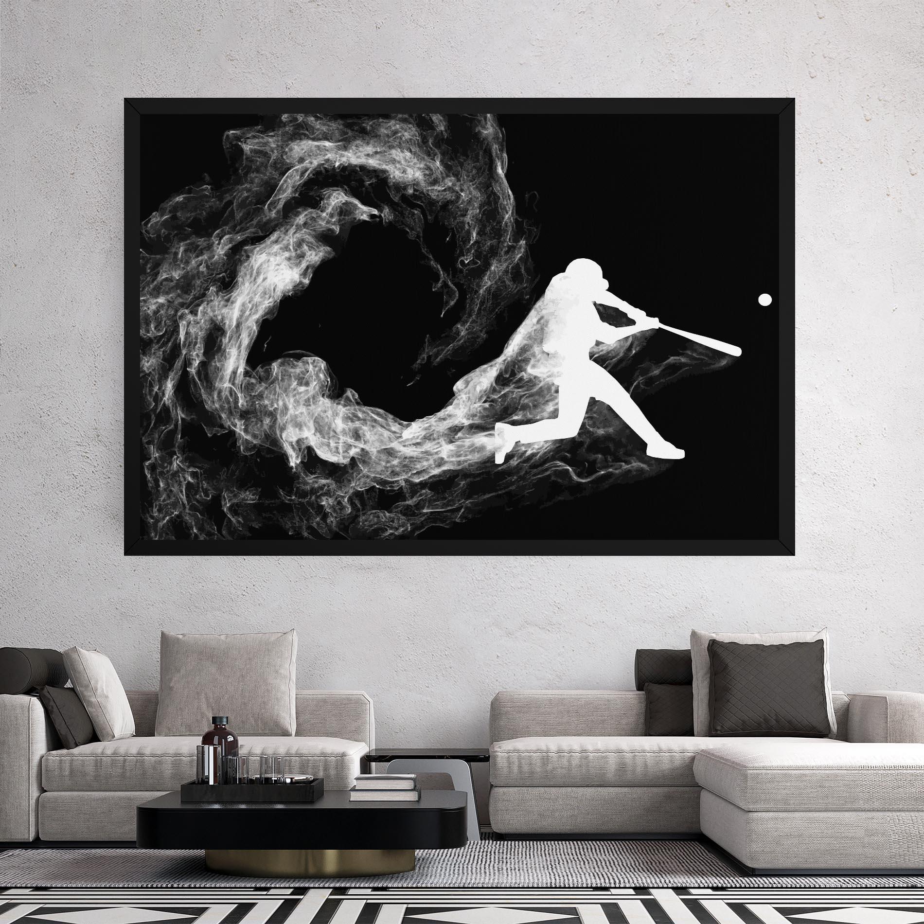 Leinwandbild Baseball Smoke mockup 2