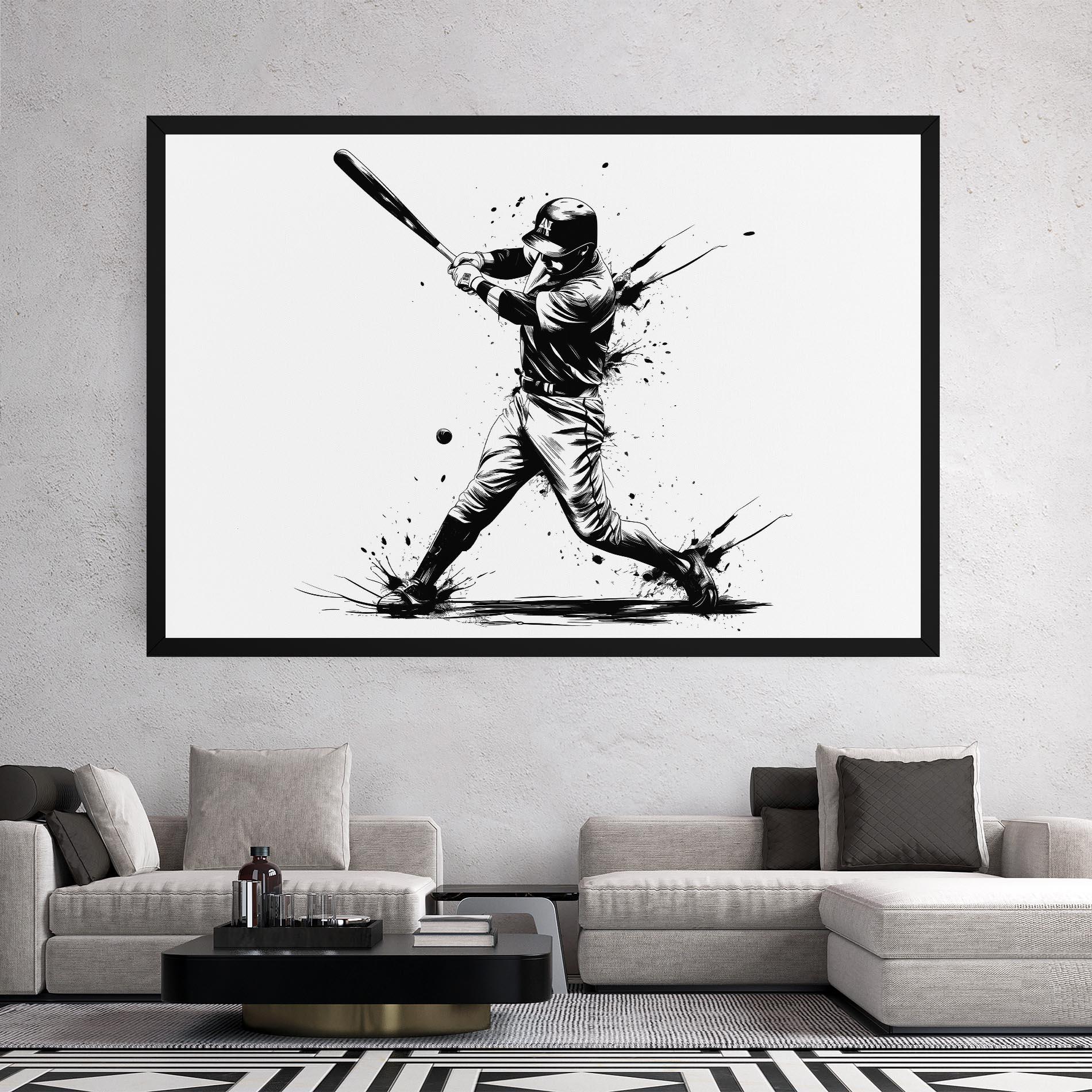 Leinwandbild Baseball Splash mockup 2
