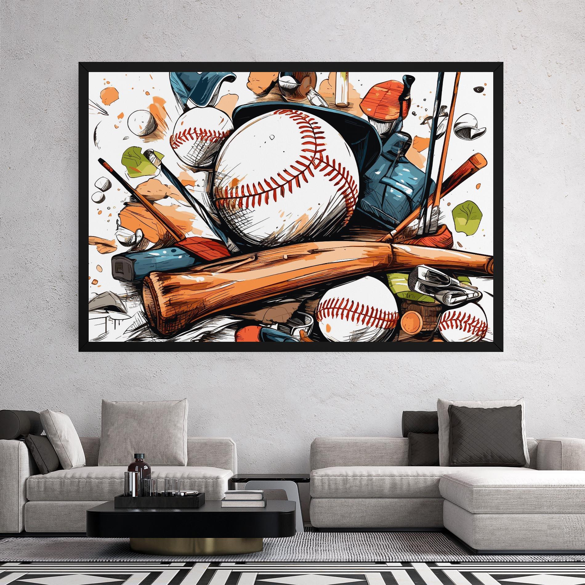 Leinwandbild Baseball Trash mockup 2