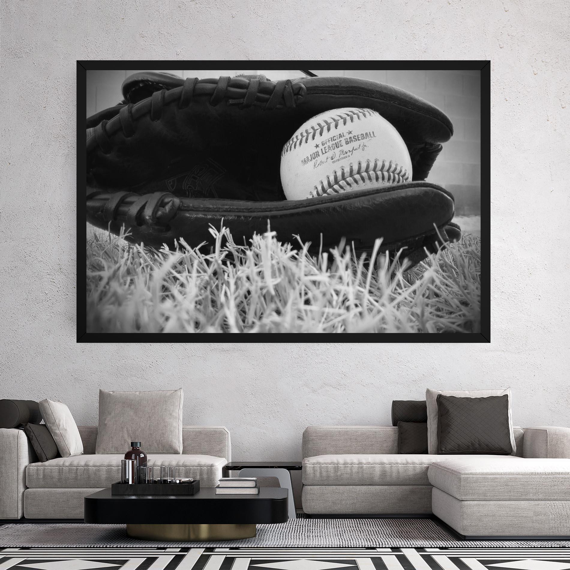 Leinwandbild Black Baseball Glove mockup 2