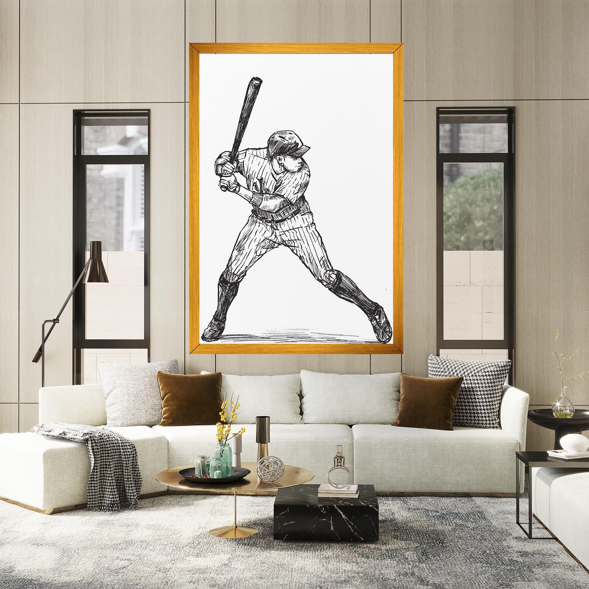 Leinwandbild Baseball Play mockup 2
