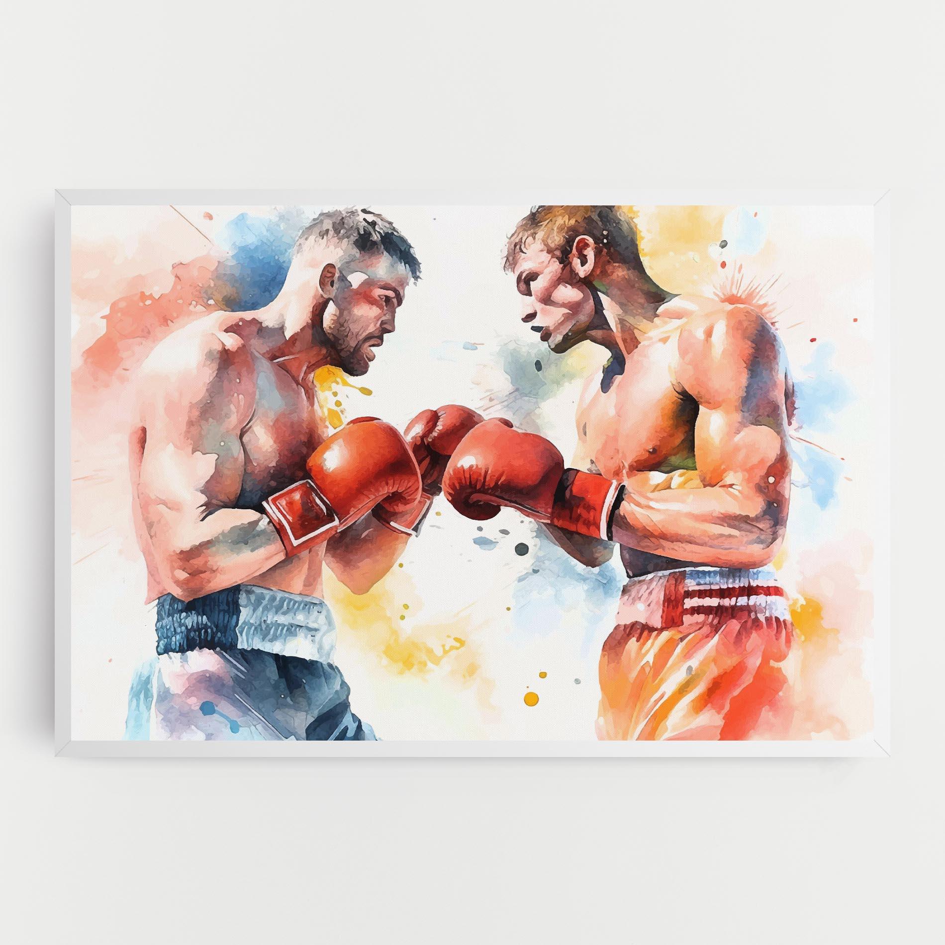 Leinwandbild Boxing Match Art mockup 0