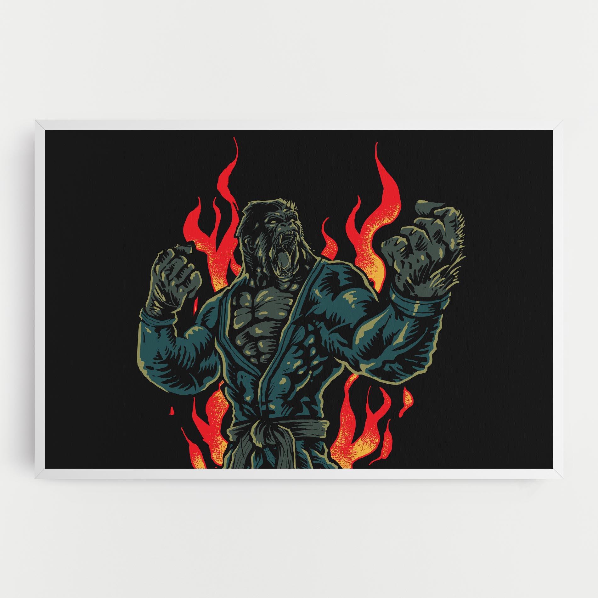 Leinwandbild Gorilla Box Fighter mockup 0