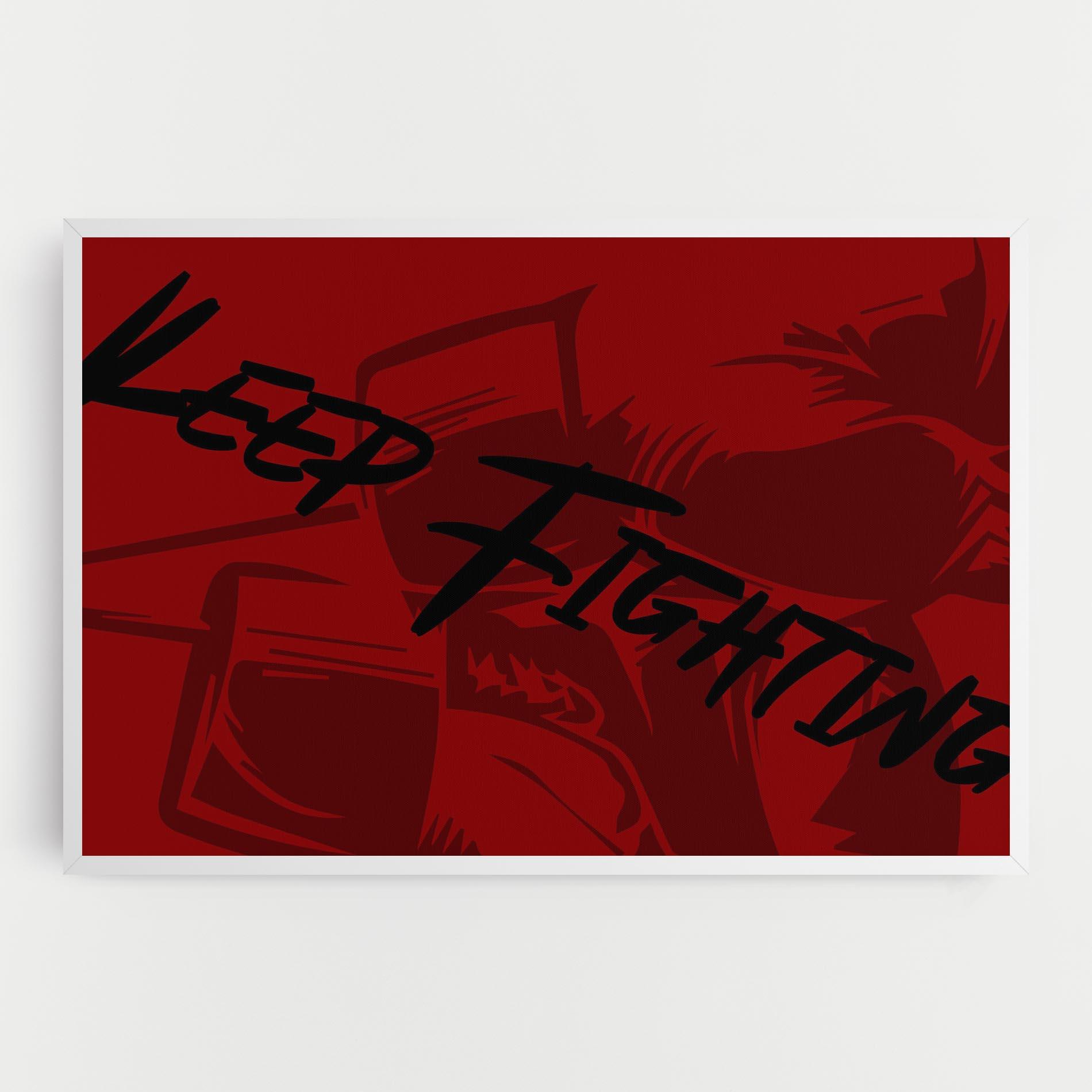 Leinwandbild Keep Fighting mockup 0