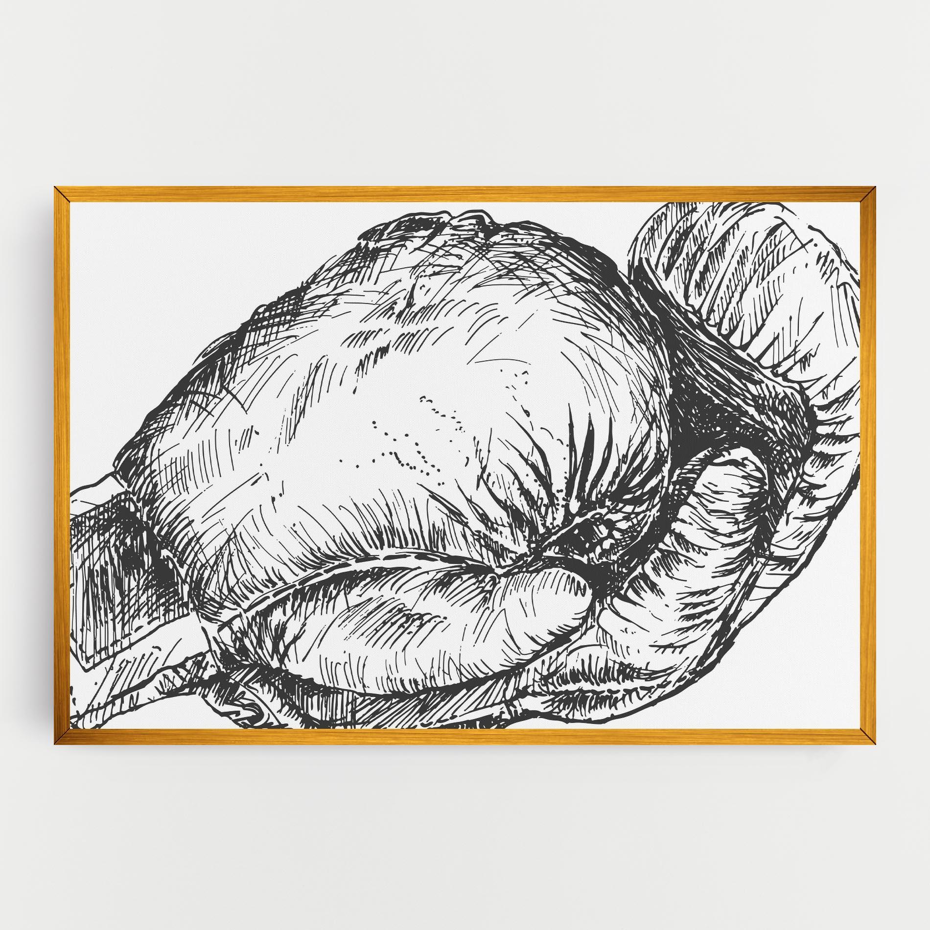 Leinwandbild Grey Line Glove mockup 0