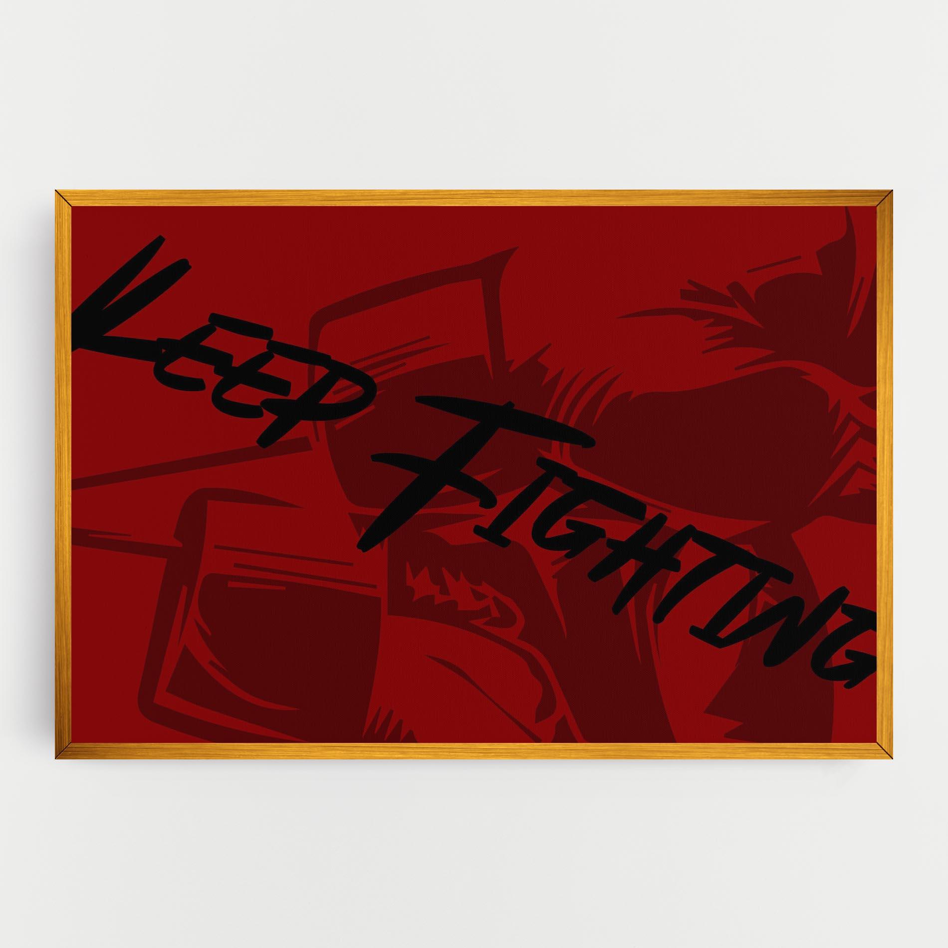 Leinwandbild Keep Fighting mockup 0