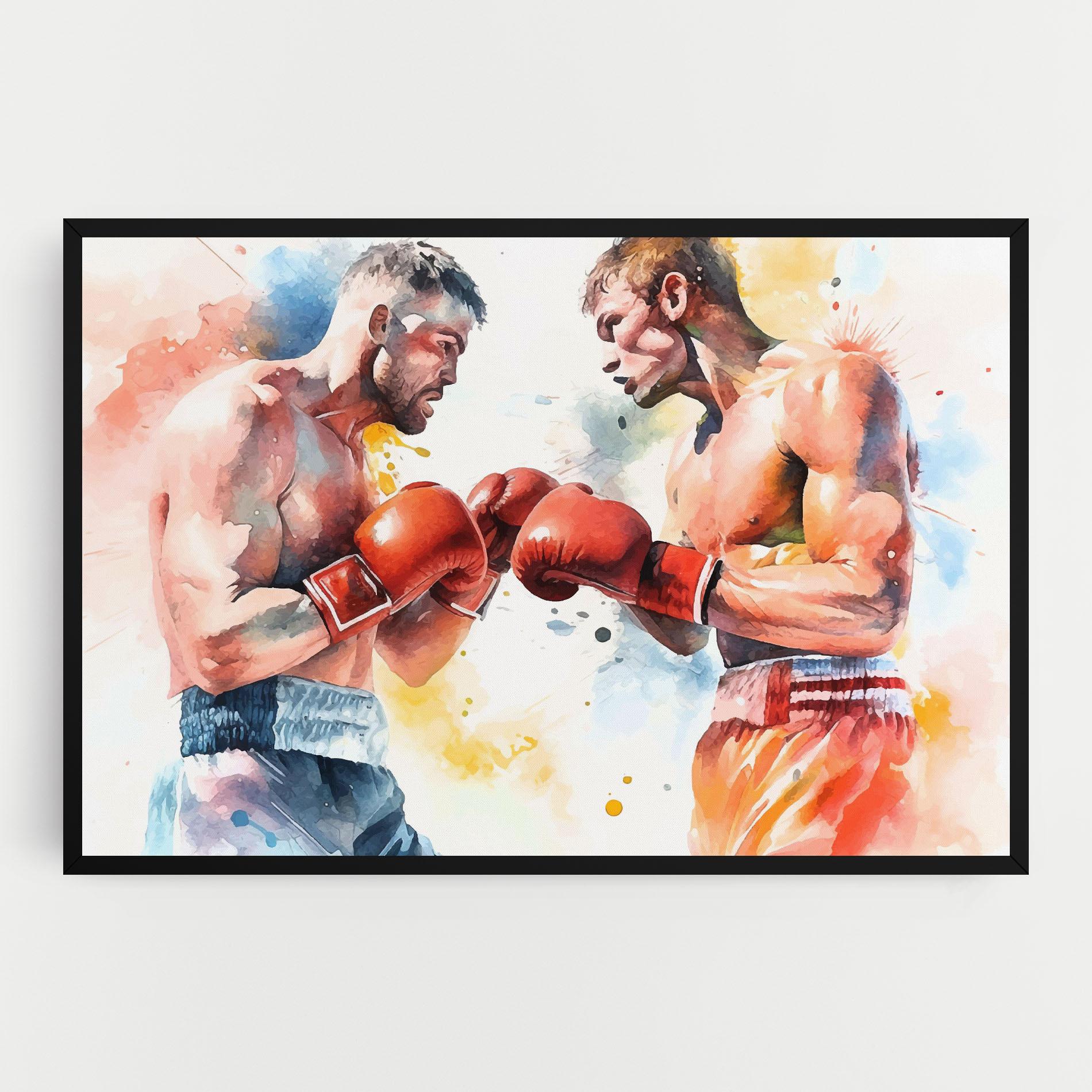 Leinwandbild Boxing Match Art mockup 0