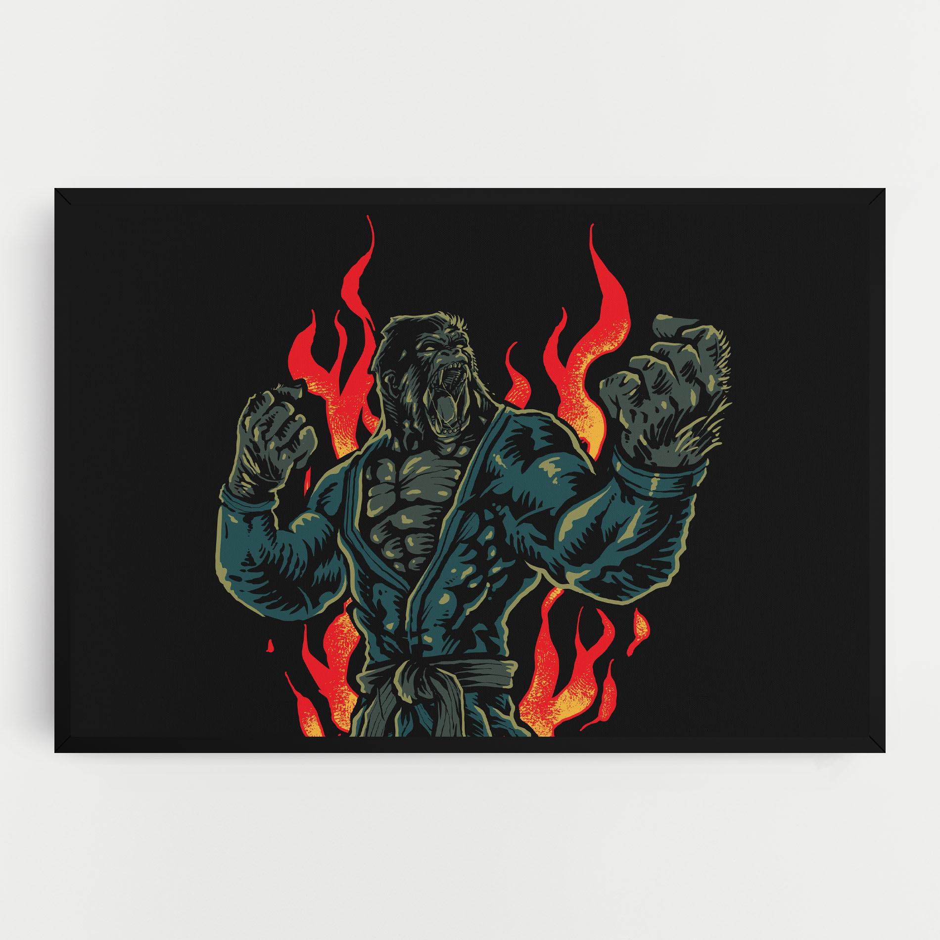 Leinwandbild Gorilla Box Fighter mockup 0