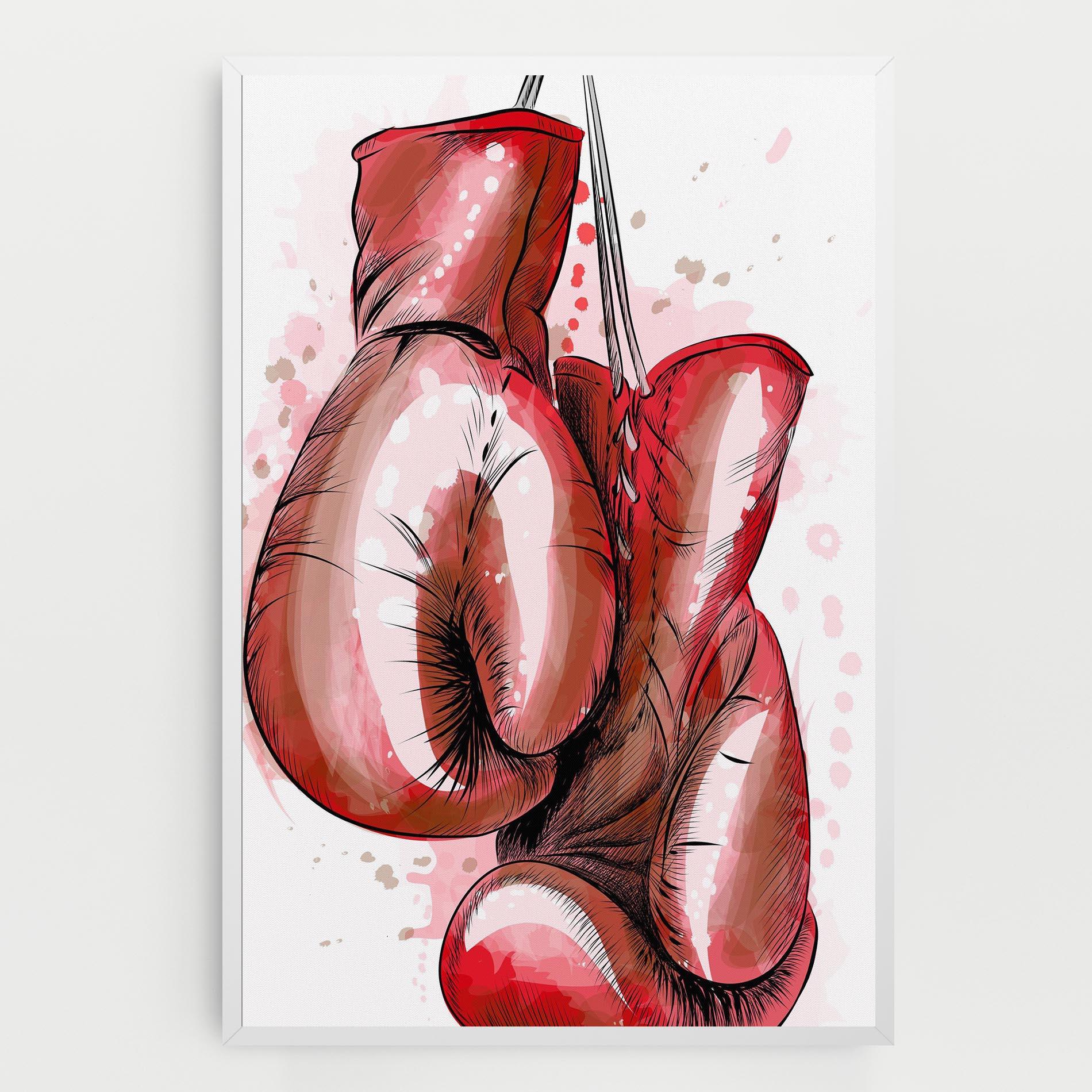 Leinwandbild Red Painted Gloves mockup 0