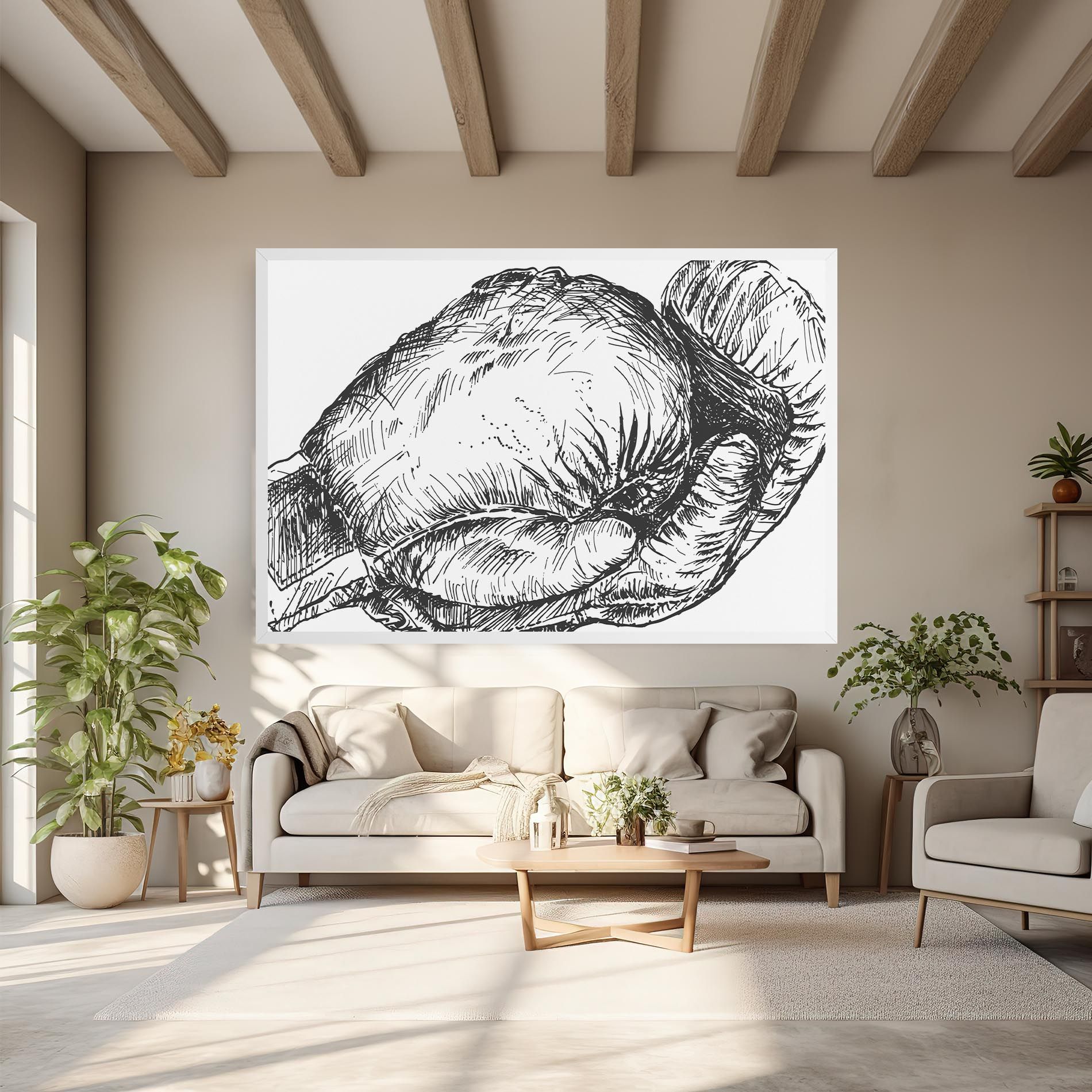 Grey Line Glove mockup 6