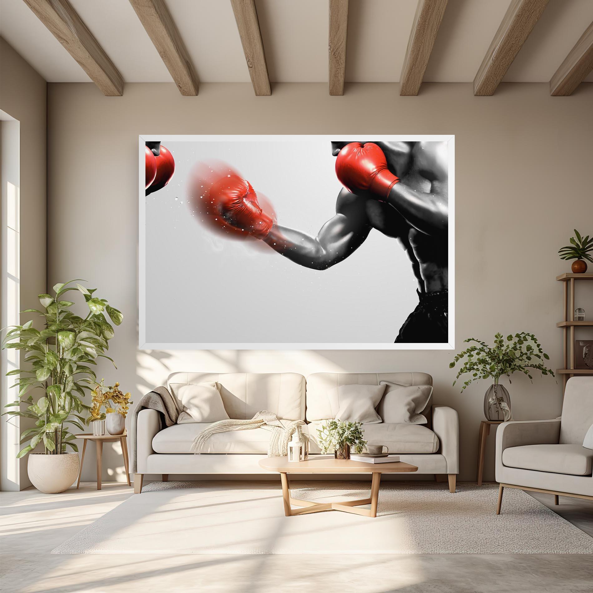 Leinwandbild Red Smoke Box mockup 6