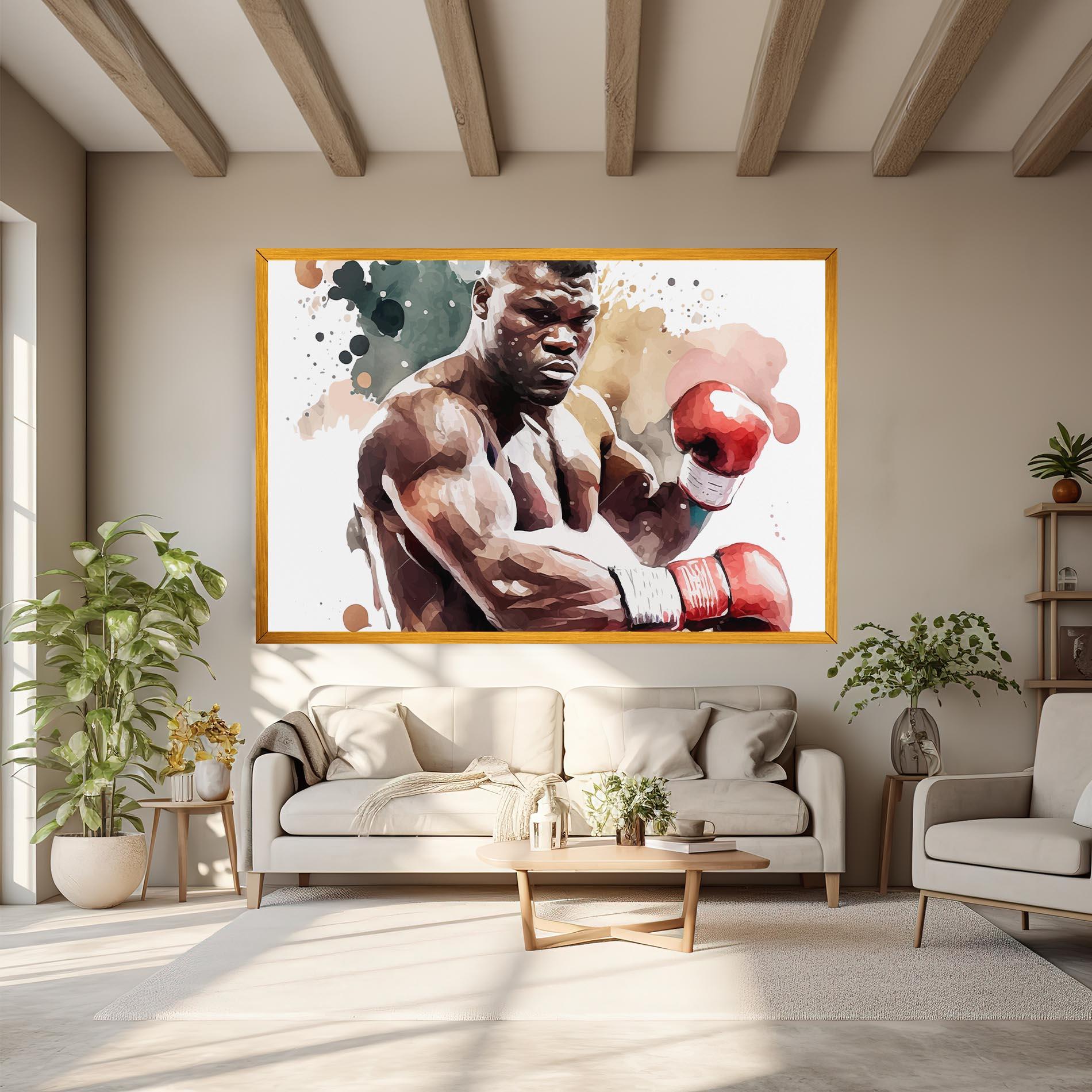 Leinwandbild Boxing Cream Green mockup 6