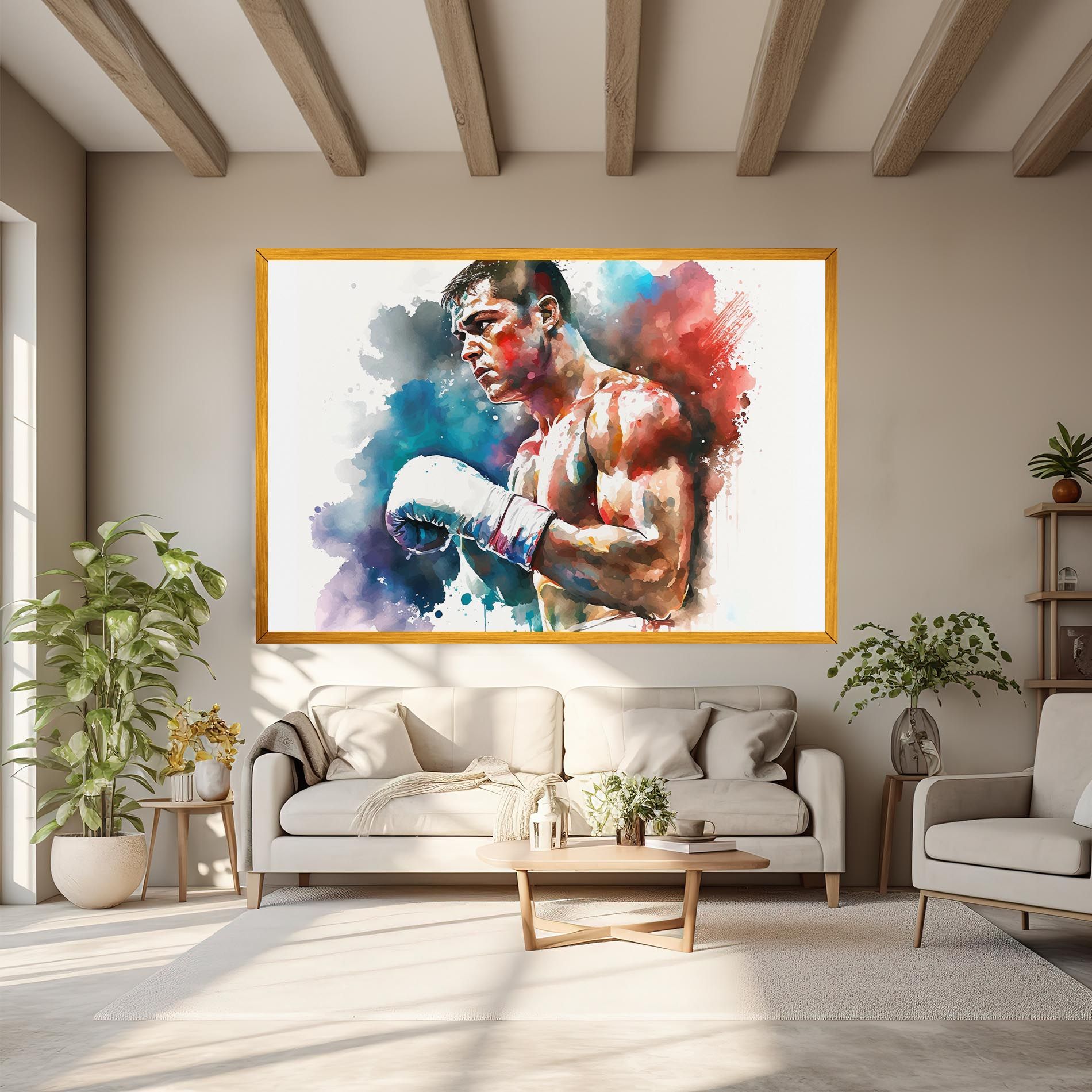 Boxing Red Blue mockup 6