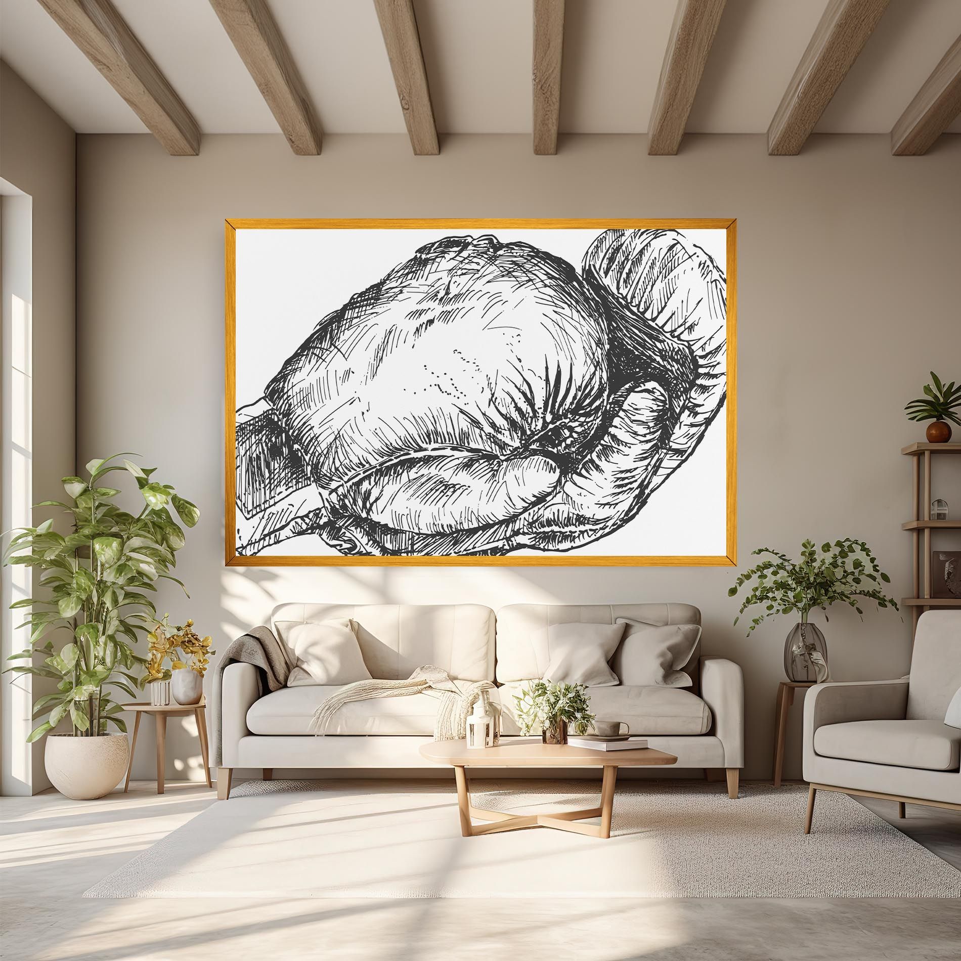 Grey Line Glove mockup 6