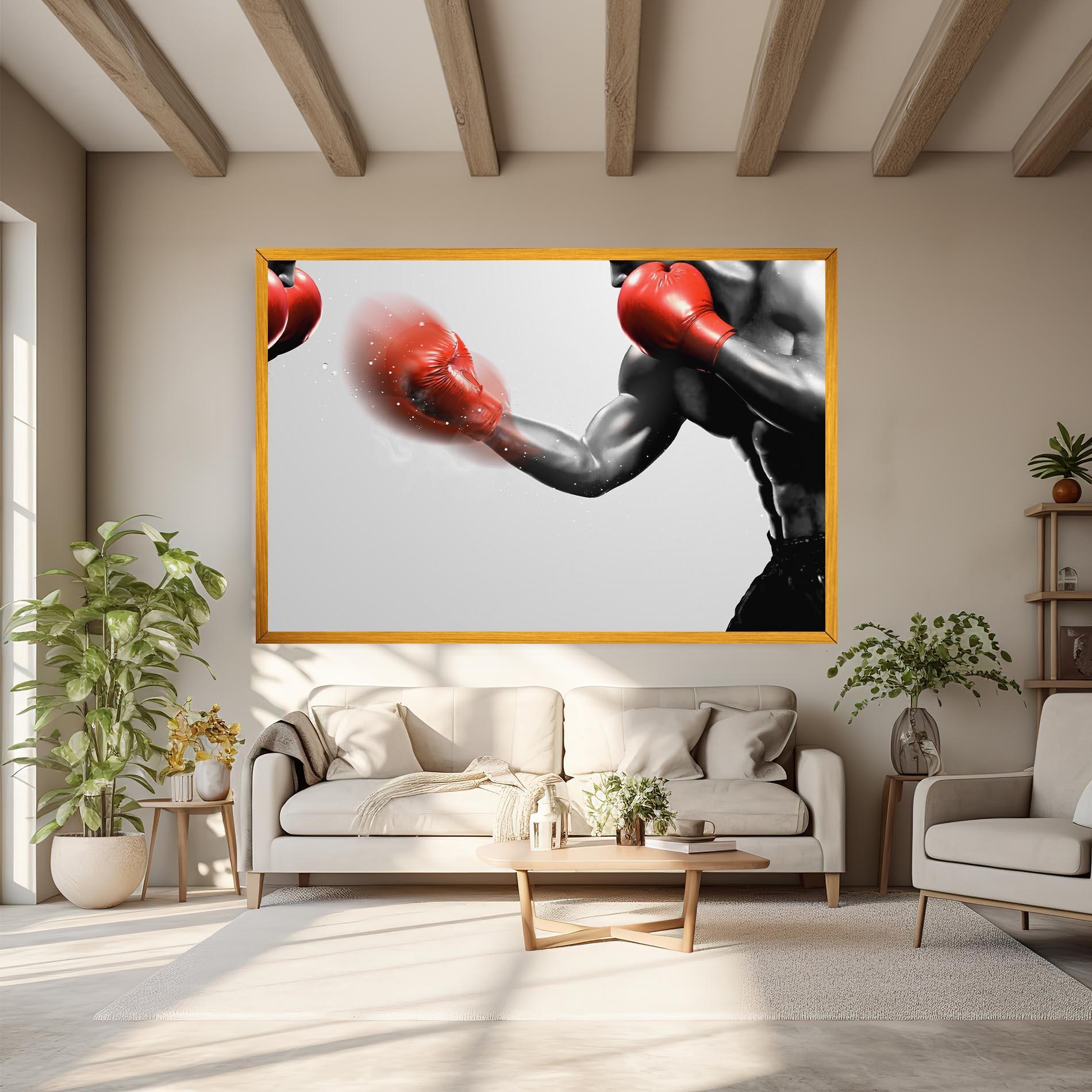 Leinwandbild Red Smoke Box mockup 6