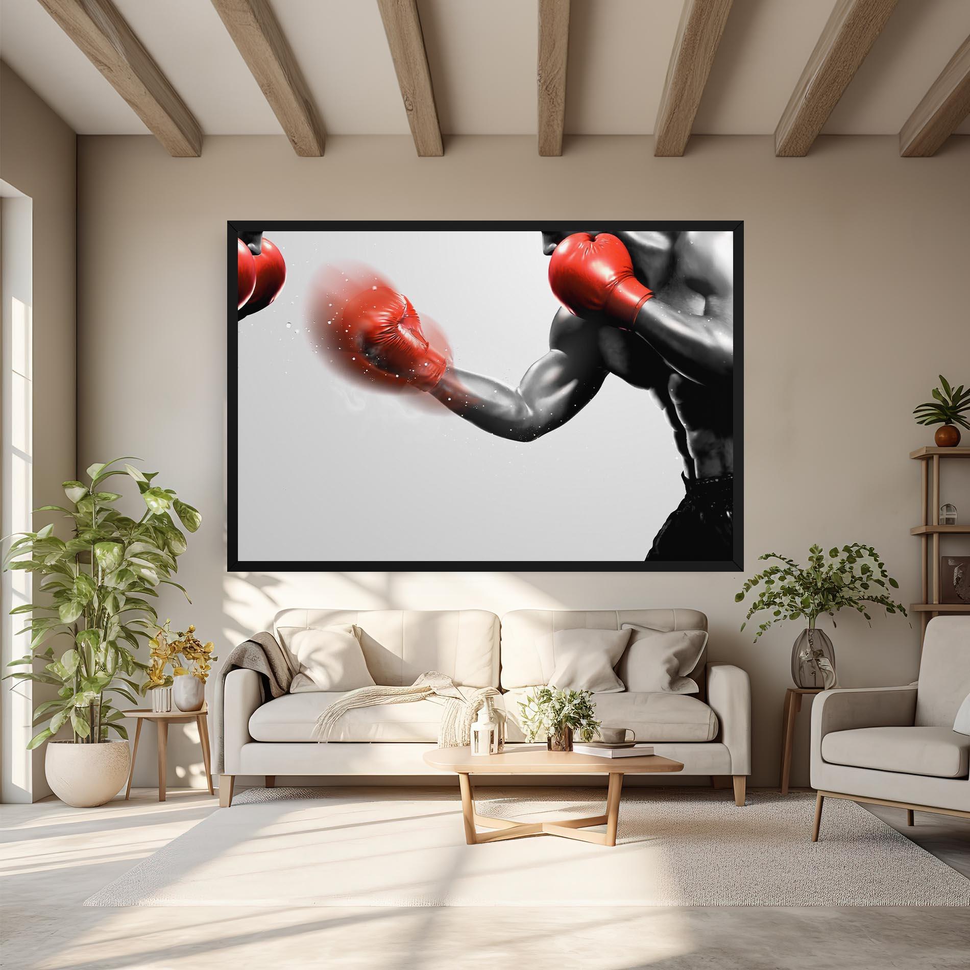 Leinwandbild Red Smoke Box mockup 6