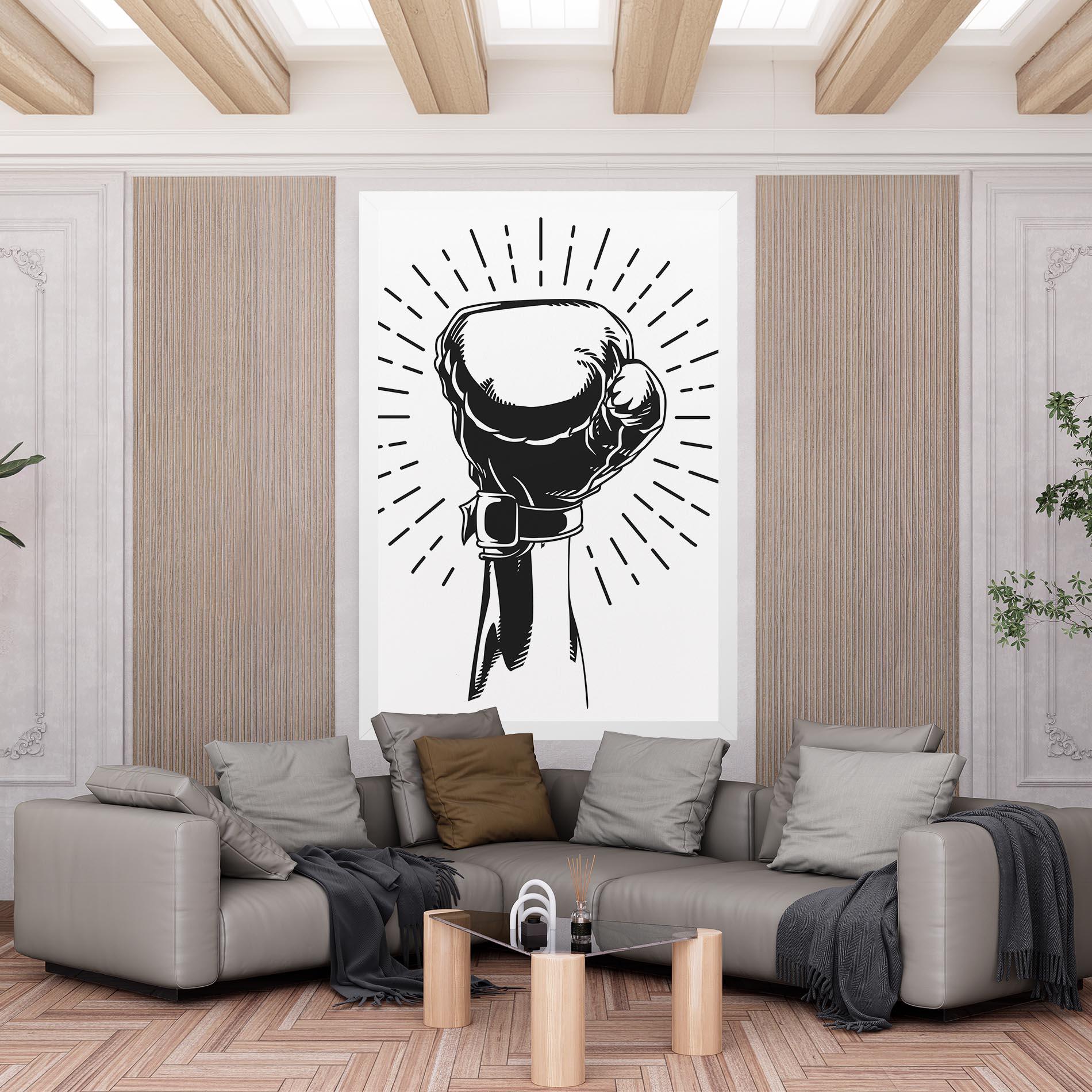 Leinwandbild White Hand Boxing mockup 6