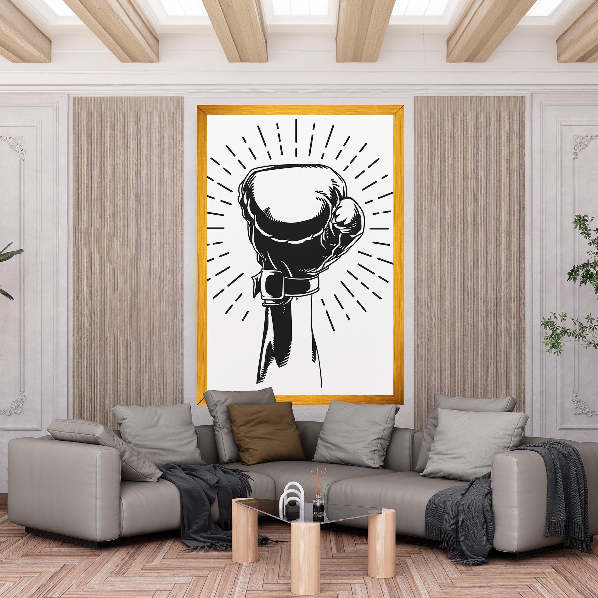 Leinwandbild White Hand Boxing mockup 6