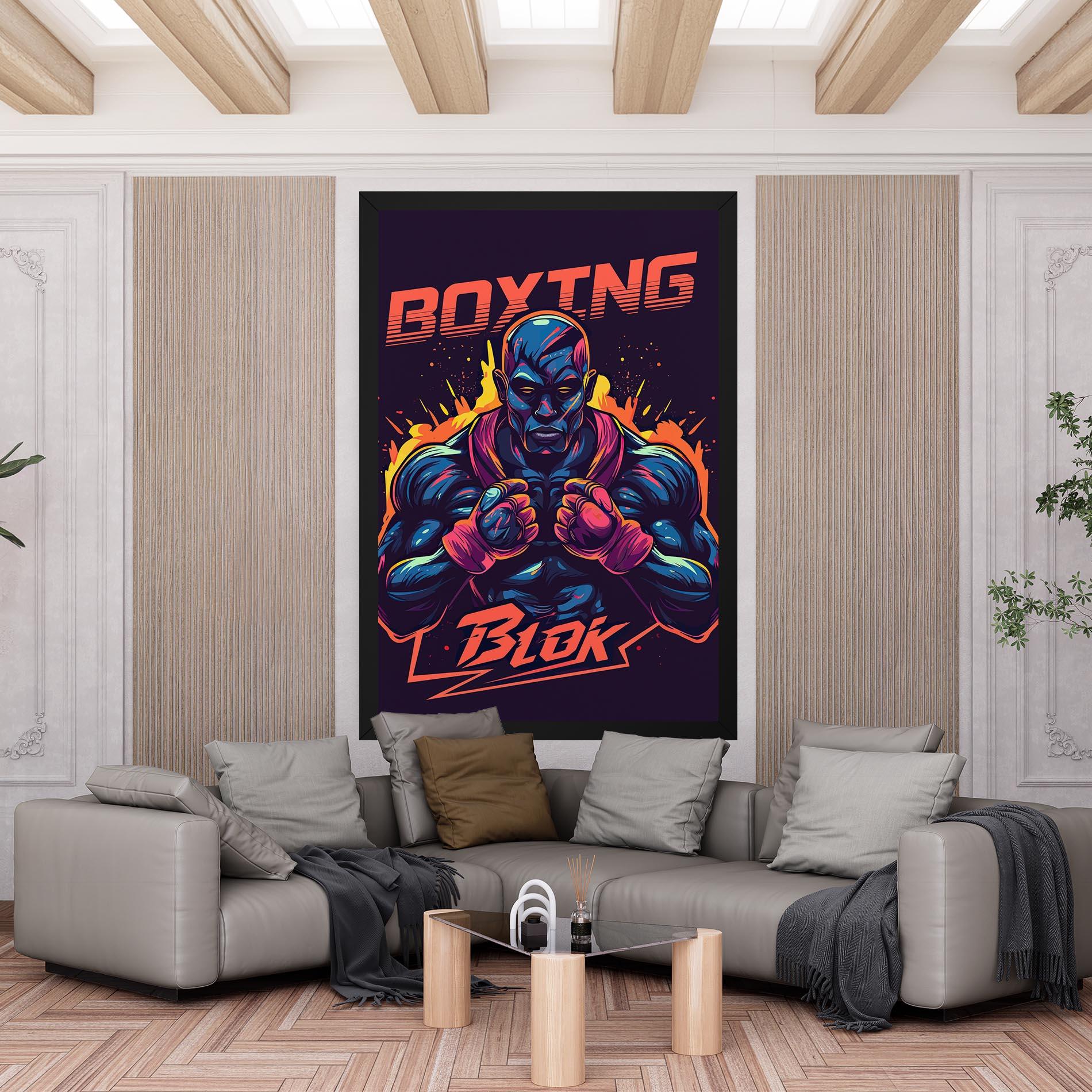 Leinwandbild Boxing Blok mockup 6
