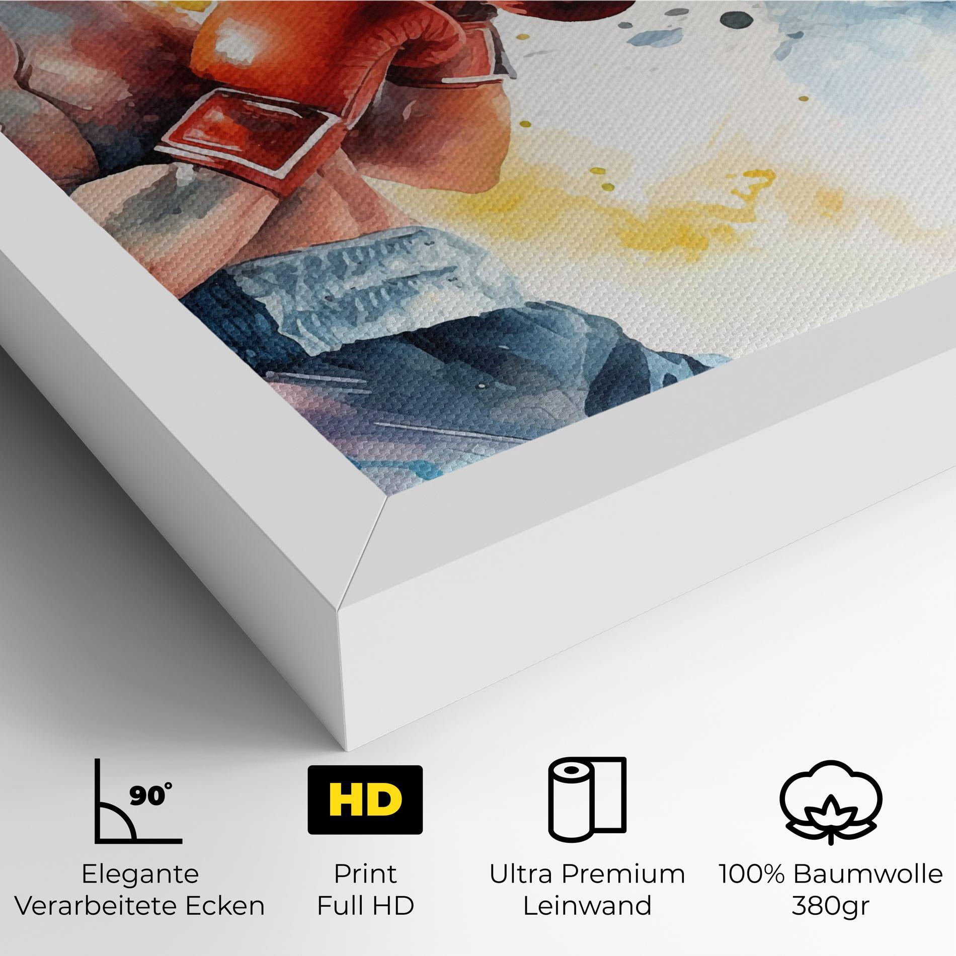 Leinwandbild Boxing Match Art mockup 4