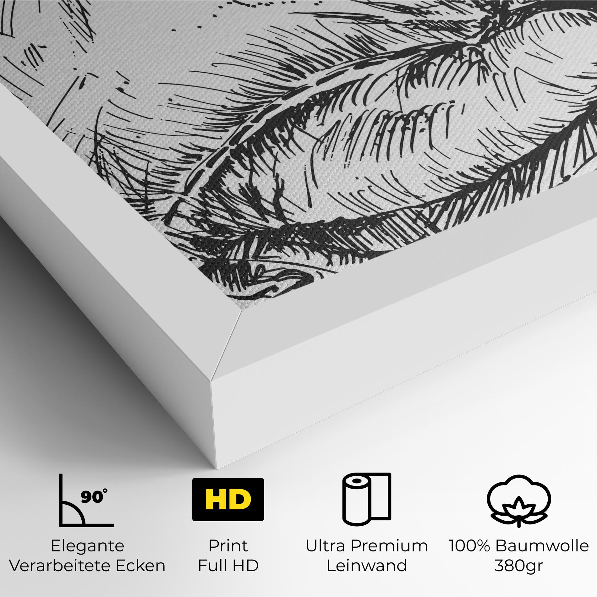 Leinwandbild Grey Line Glove mockup 4