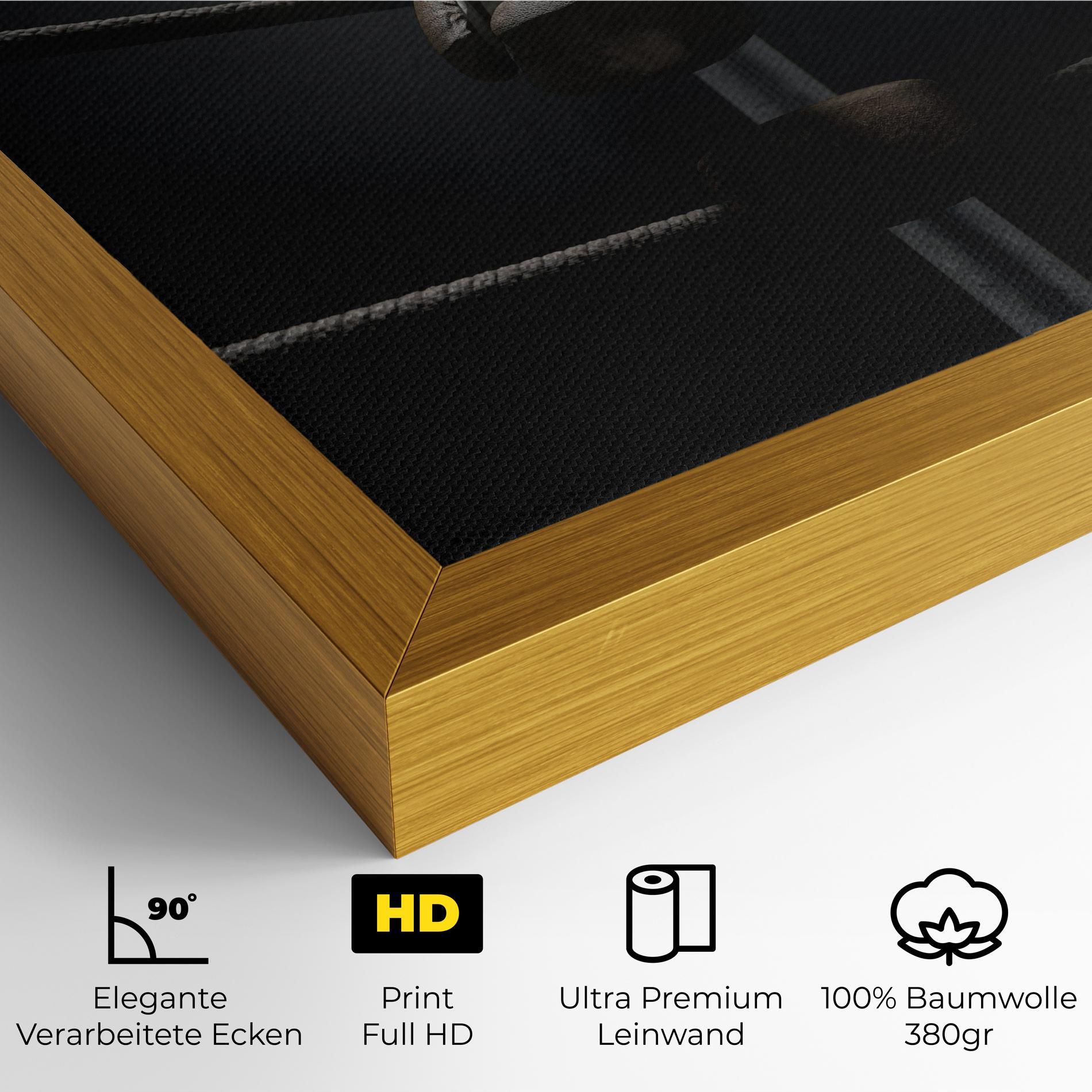 Leinwandbild Black Boxing Glove mockup 4