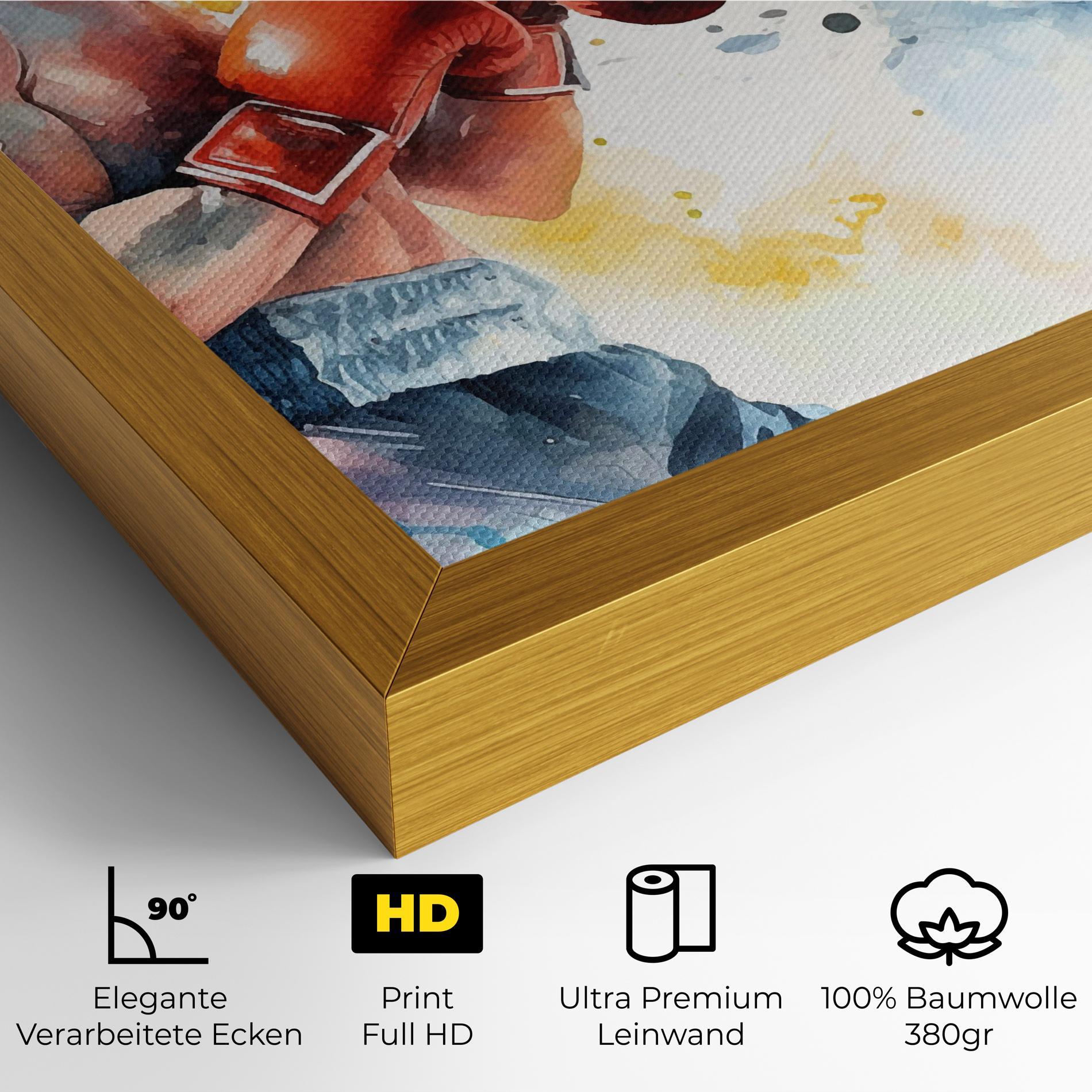 Leinwandbild Boxing Match Art mockup 4