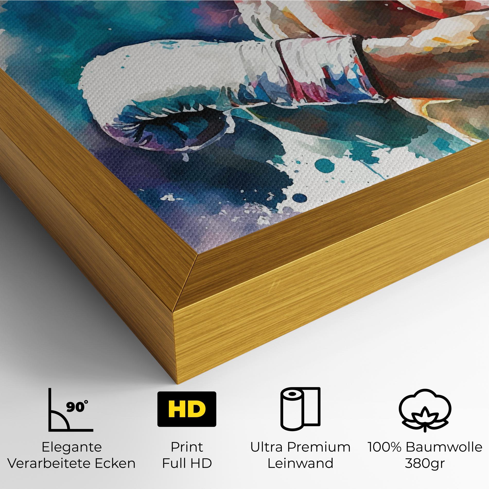 Leinwandbild Boxing Red Blue mockup 4