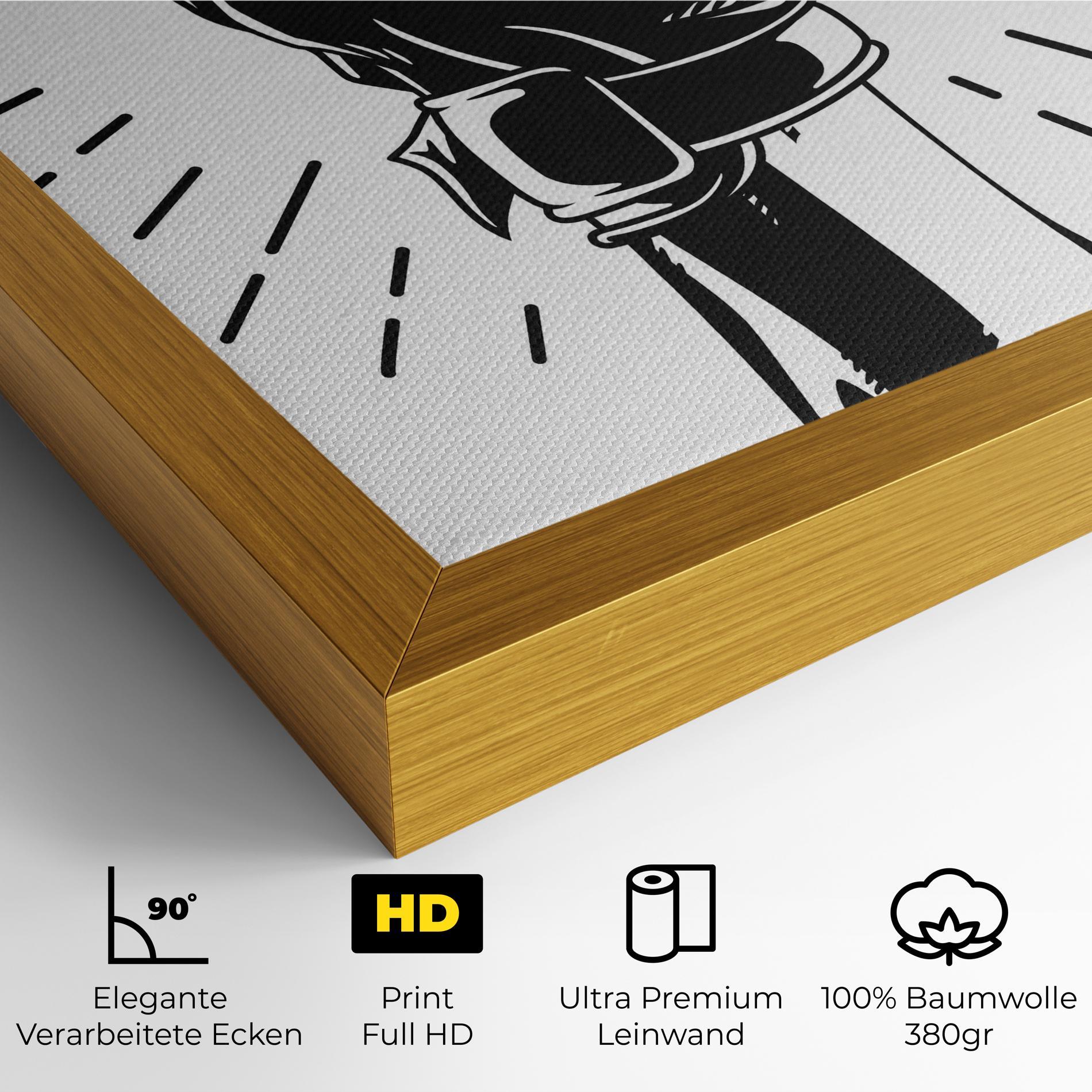 Leinwandbild White Hand Boxing mockup 4