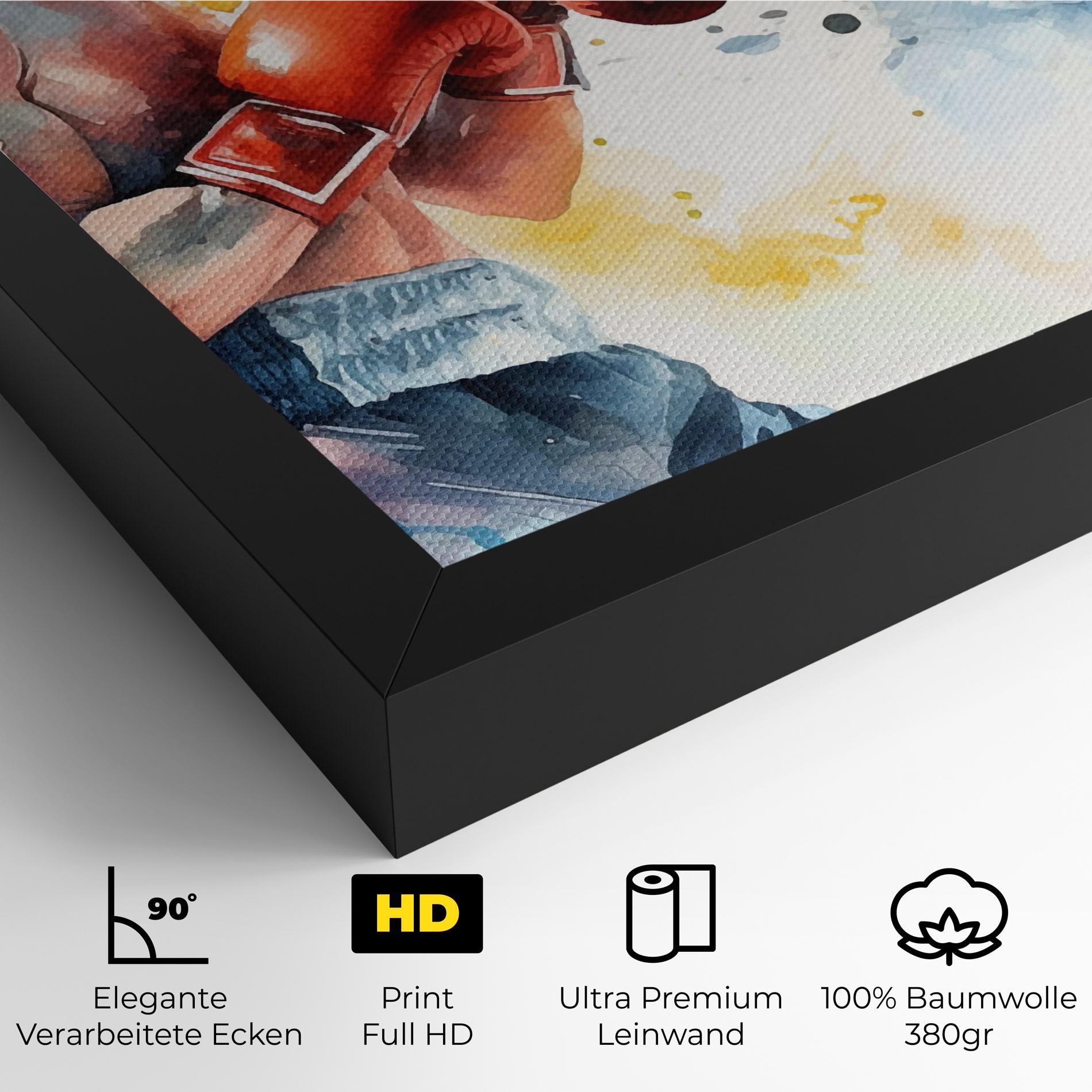 Leinwandbild Boxing Match Art mockup 4