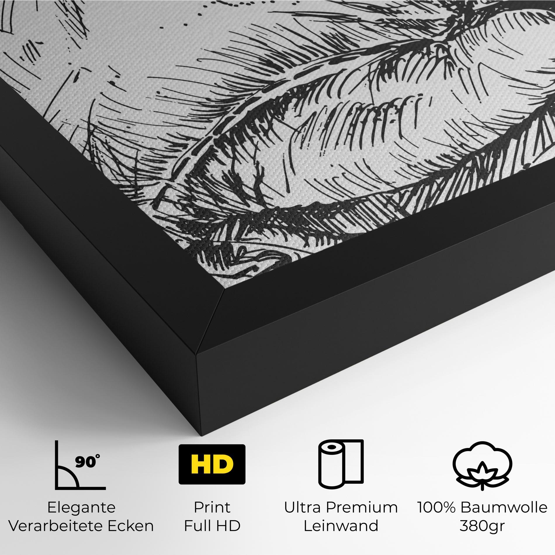 Leinwandbild Grey Line Glove mockup 4