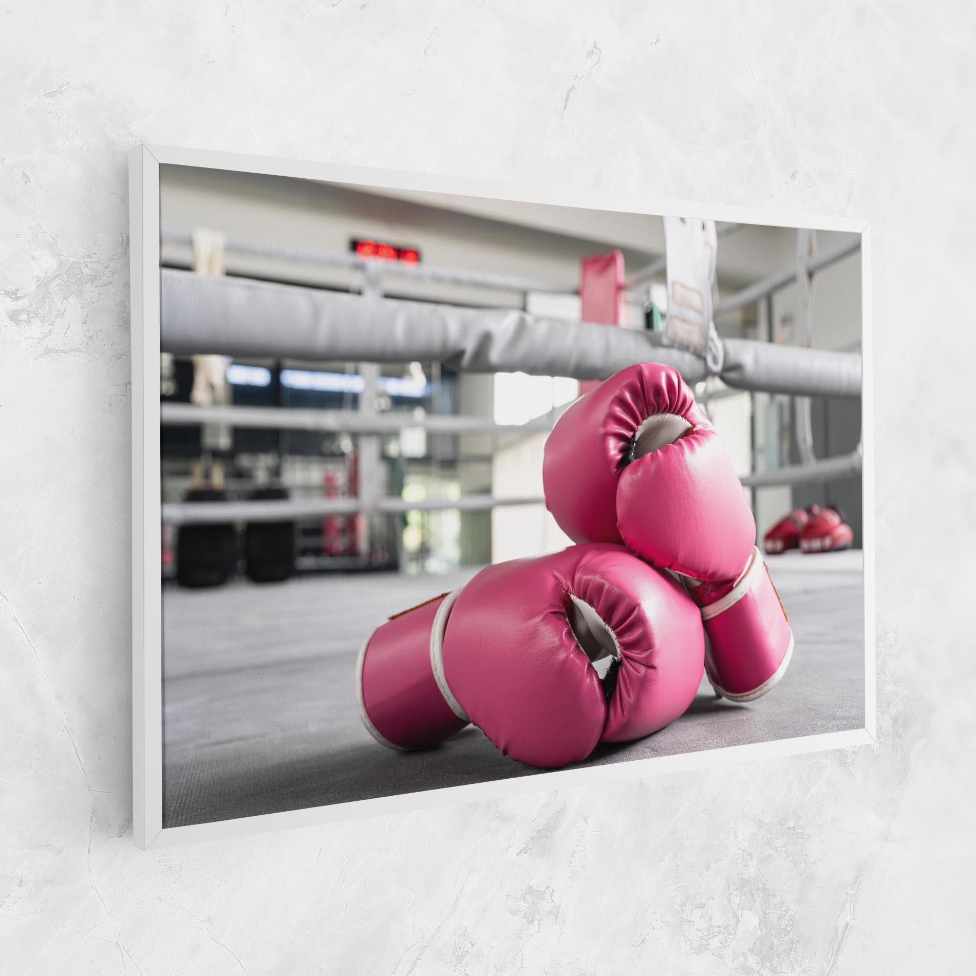 Leinwandbild Pink Boxing Gloves mockup 1