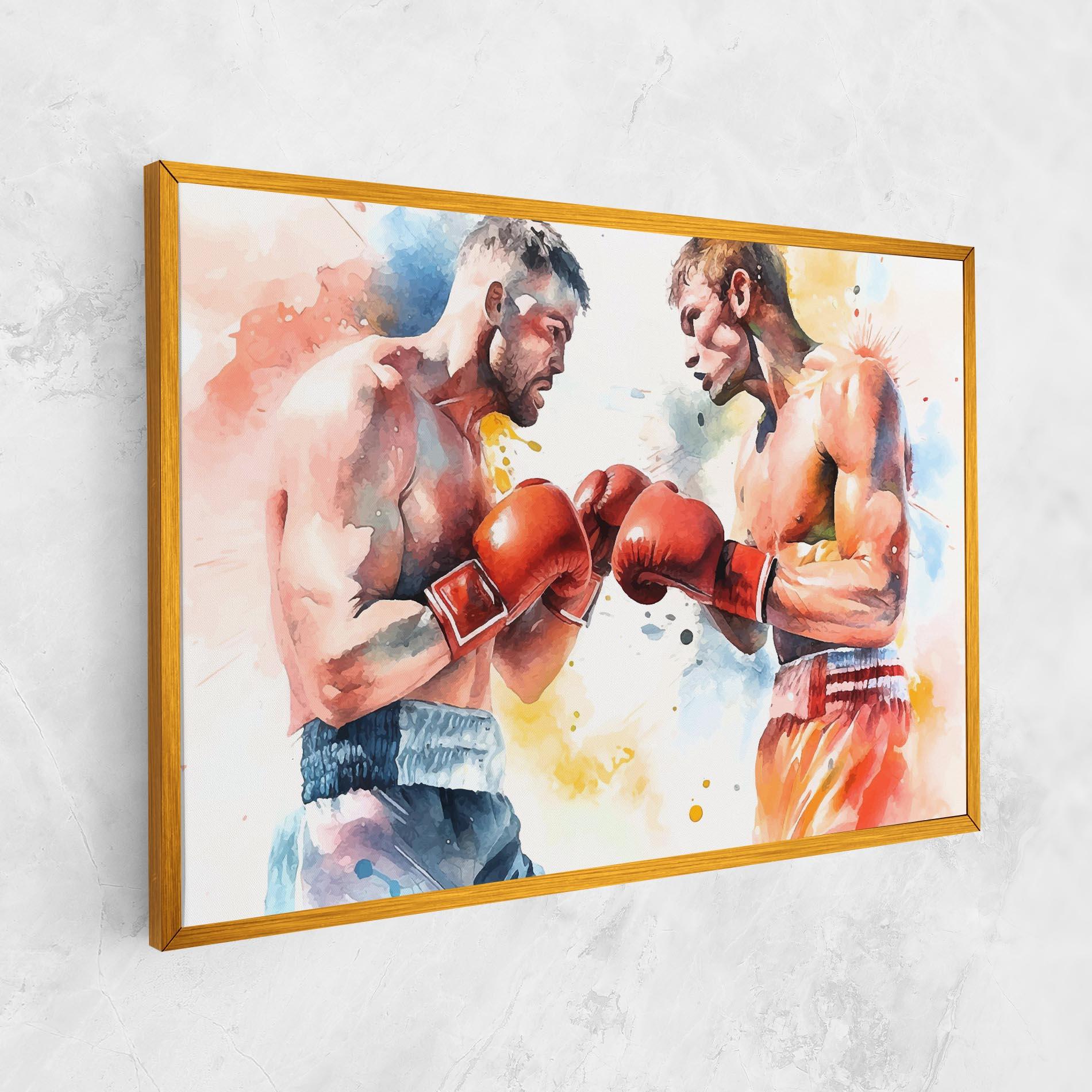 Leinwandbild Boxing Match Art mockup 1