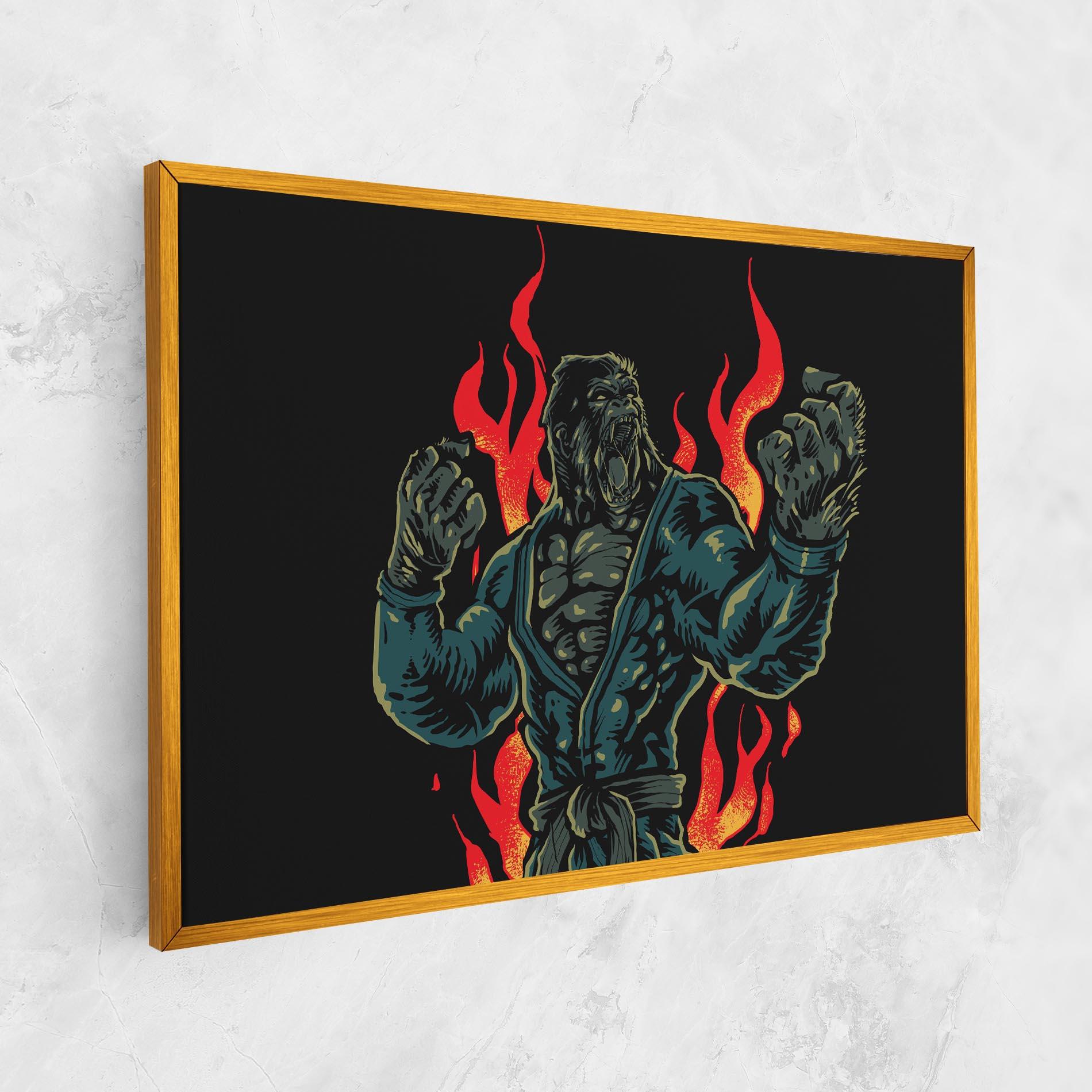 Leinwandbild Gorilla Box Fighter mockup 1