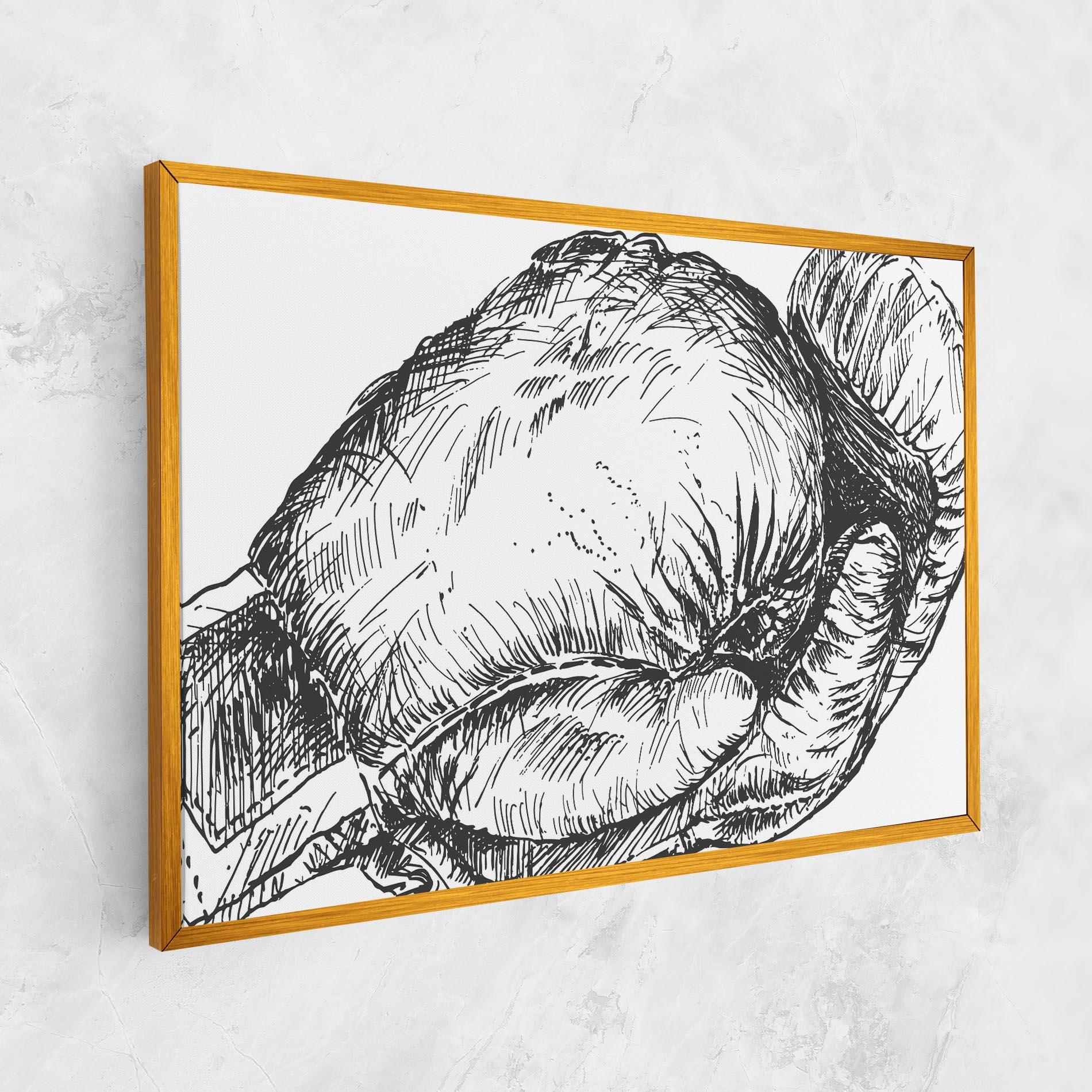 Leinwandbild Grey Line Glove mockup 1