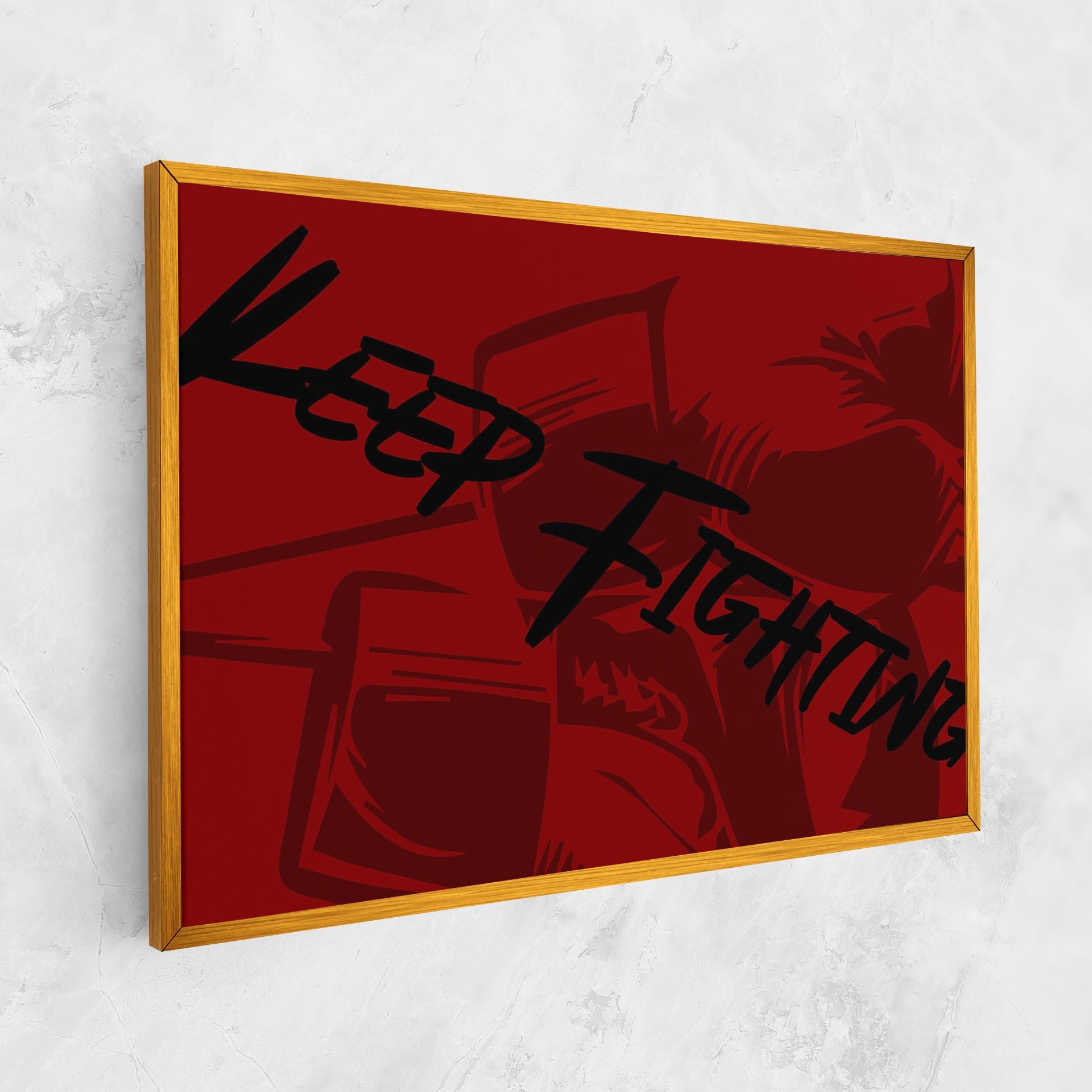 Leinwandbild Keep Fighting mockup 1