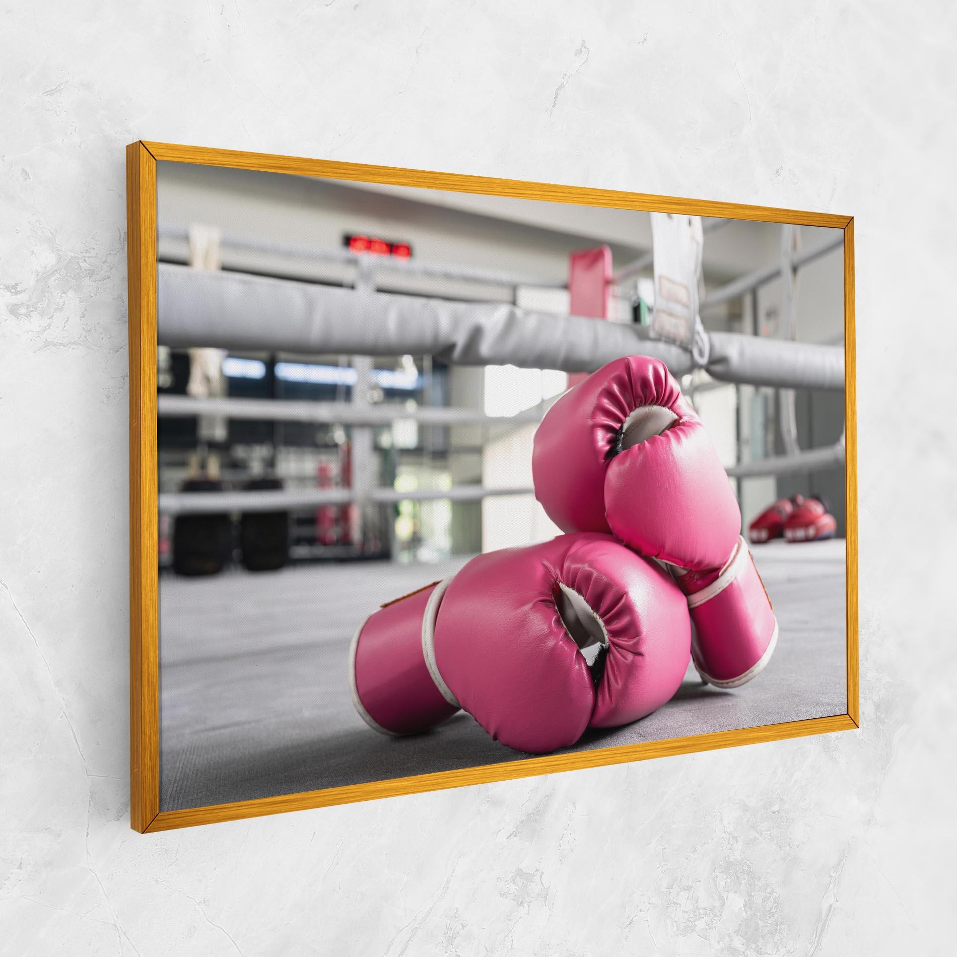 Leinwandbild Pink Boxing Gloves mockup 1