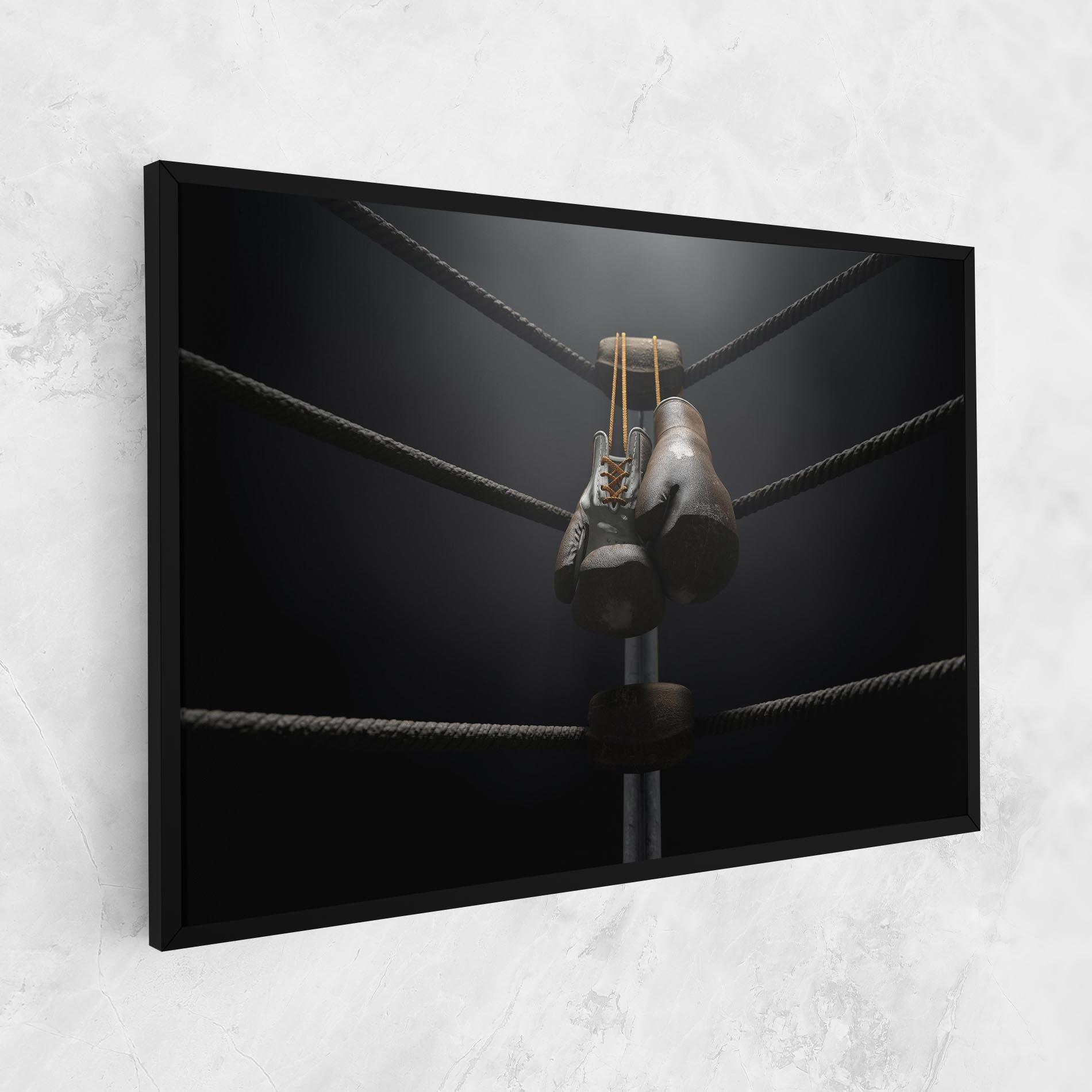 Leinwandbild Black Boxing Glove mockup 1