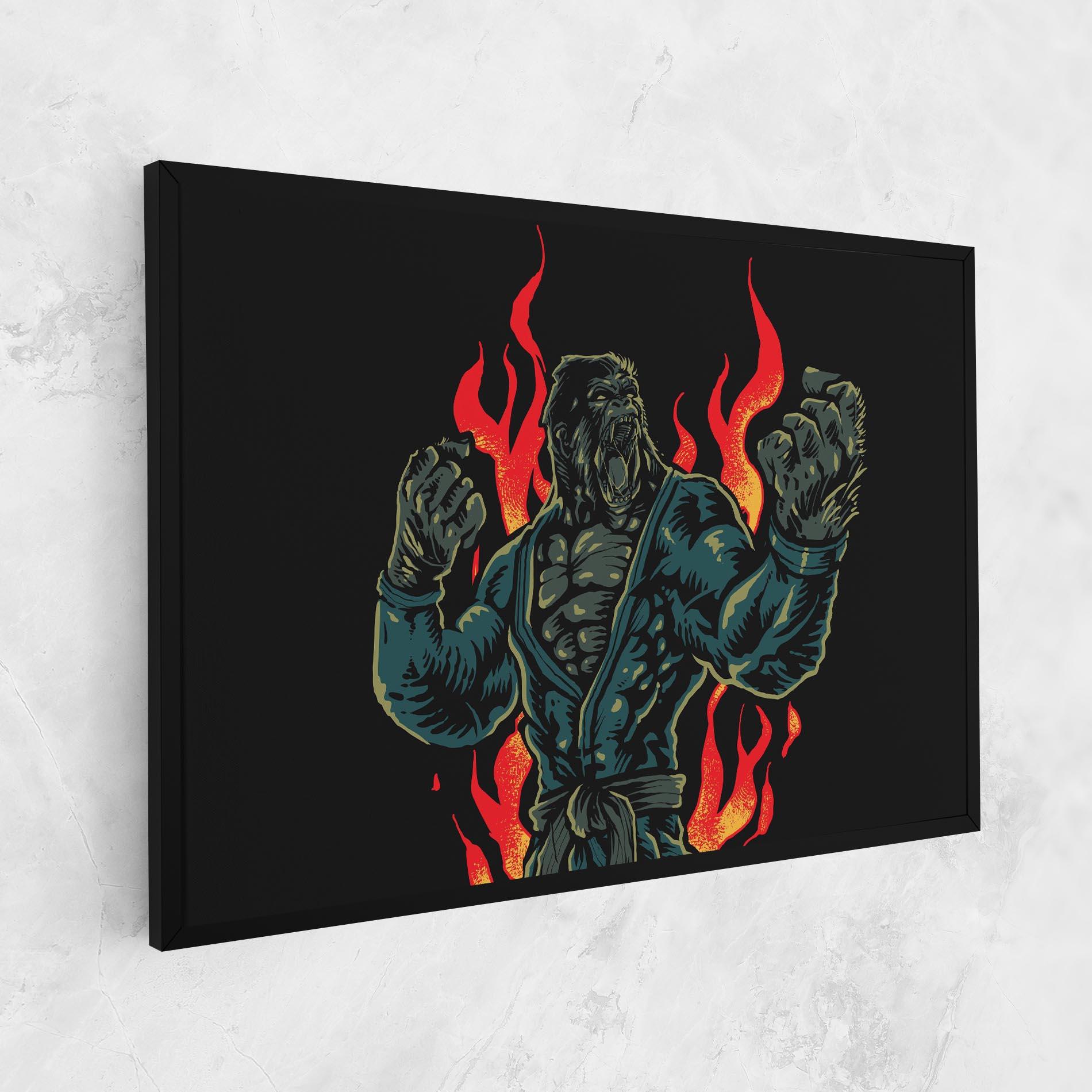 Leinwandbild Gorilla Box Fighter mockup 1