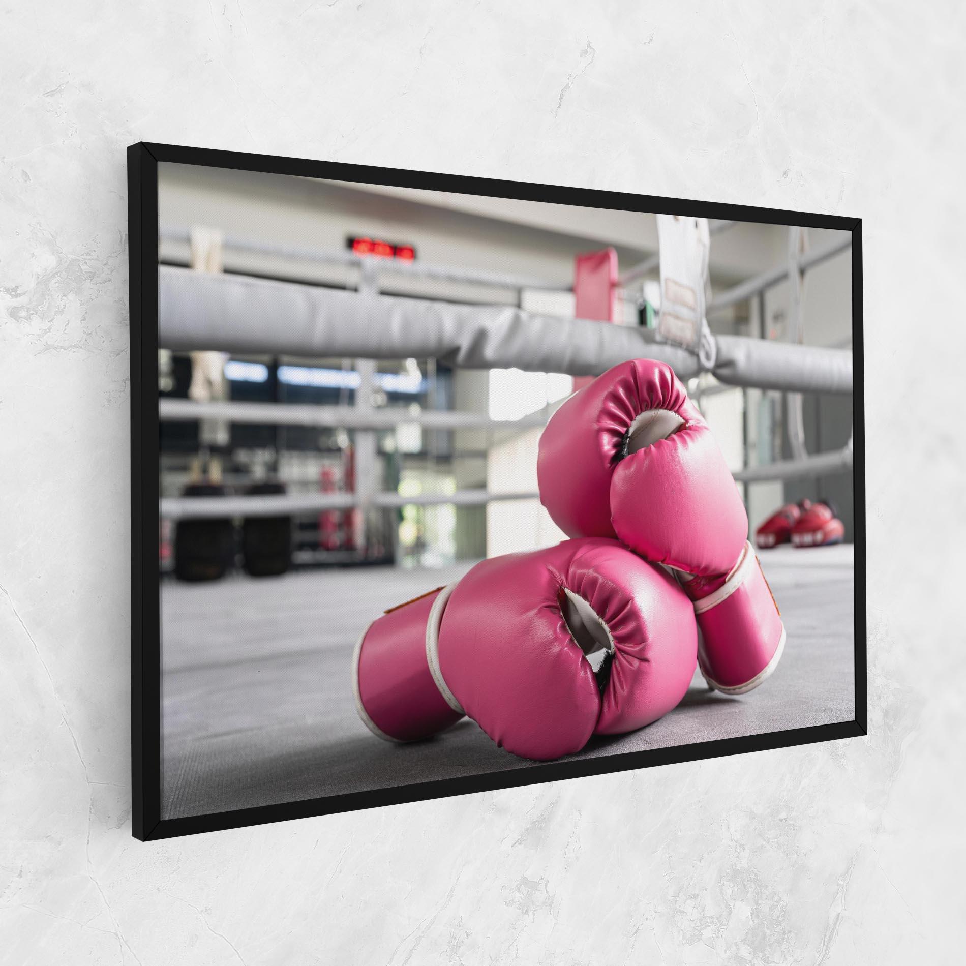 Leinwandbild Pink Boxing Gloves mockup 1