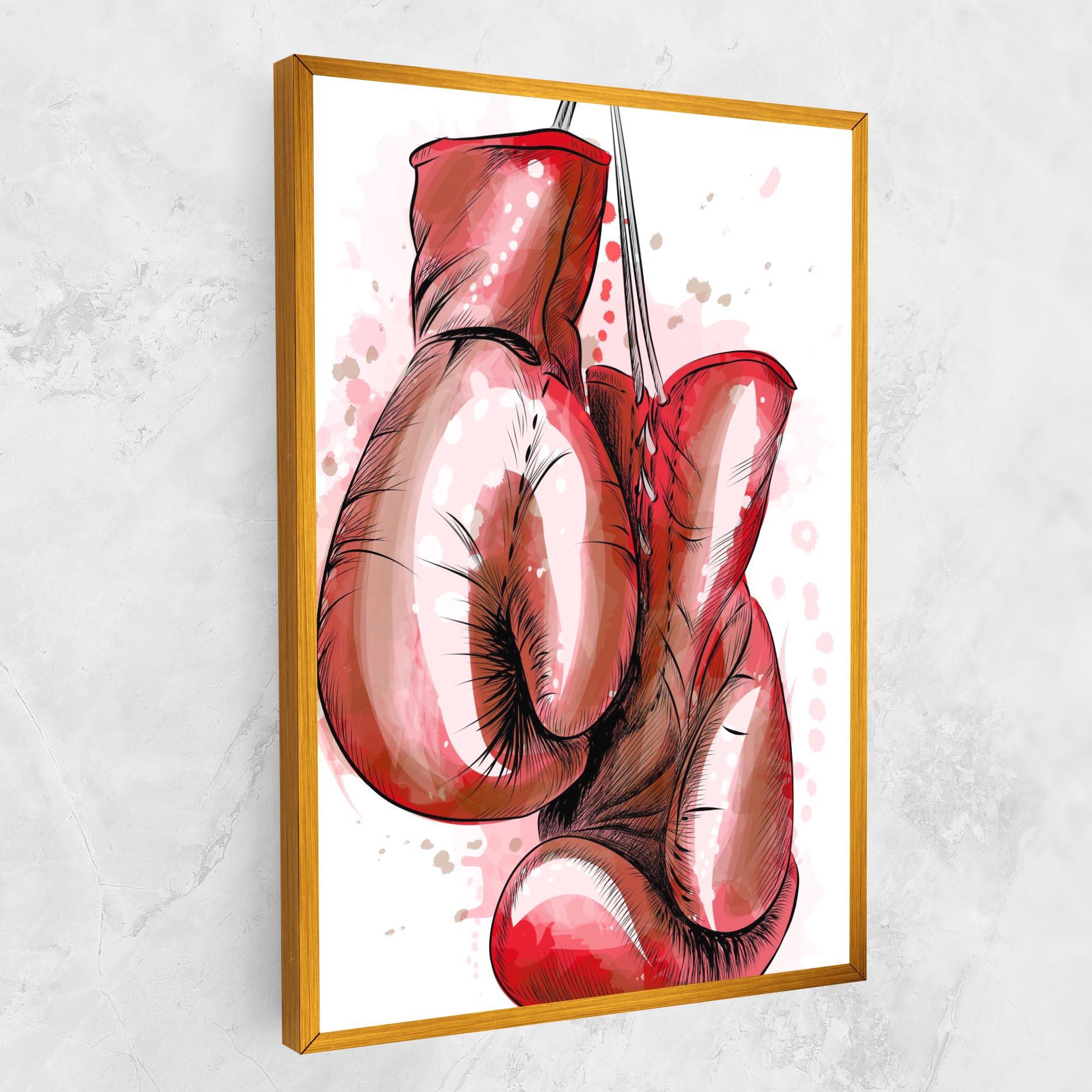 Leinwandbild Red Painted Gloves mockup 1