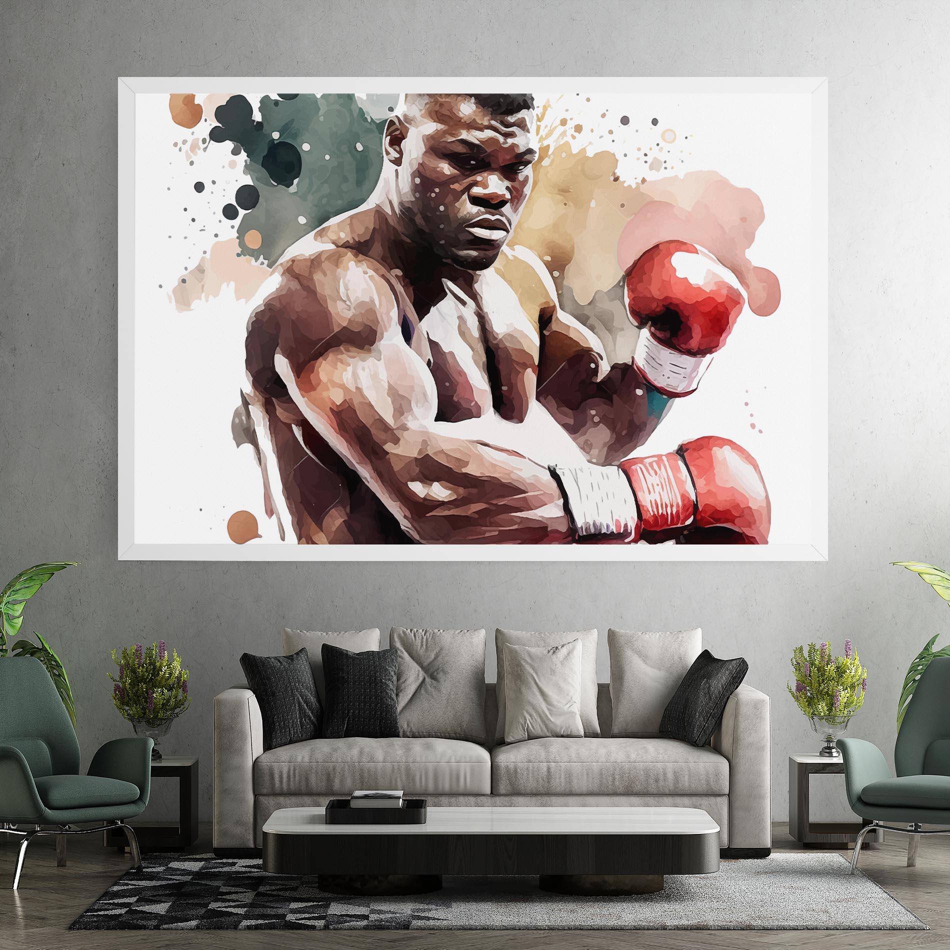 Leinwandbild Boxing Cream Green mockup 7